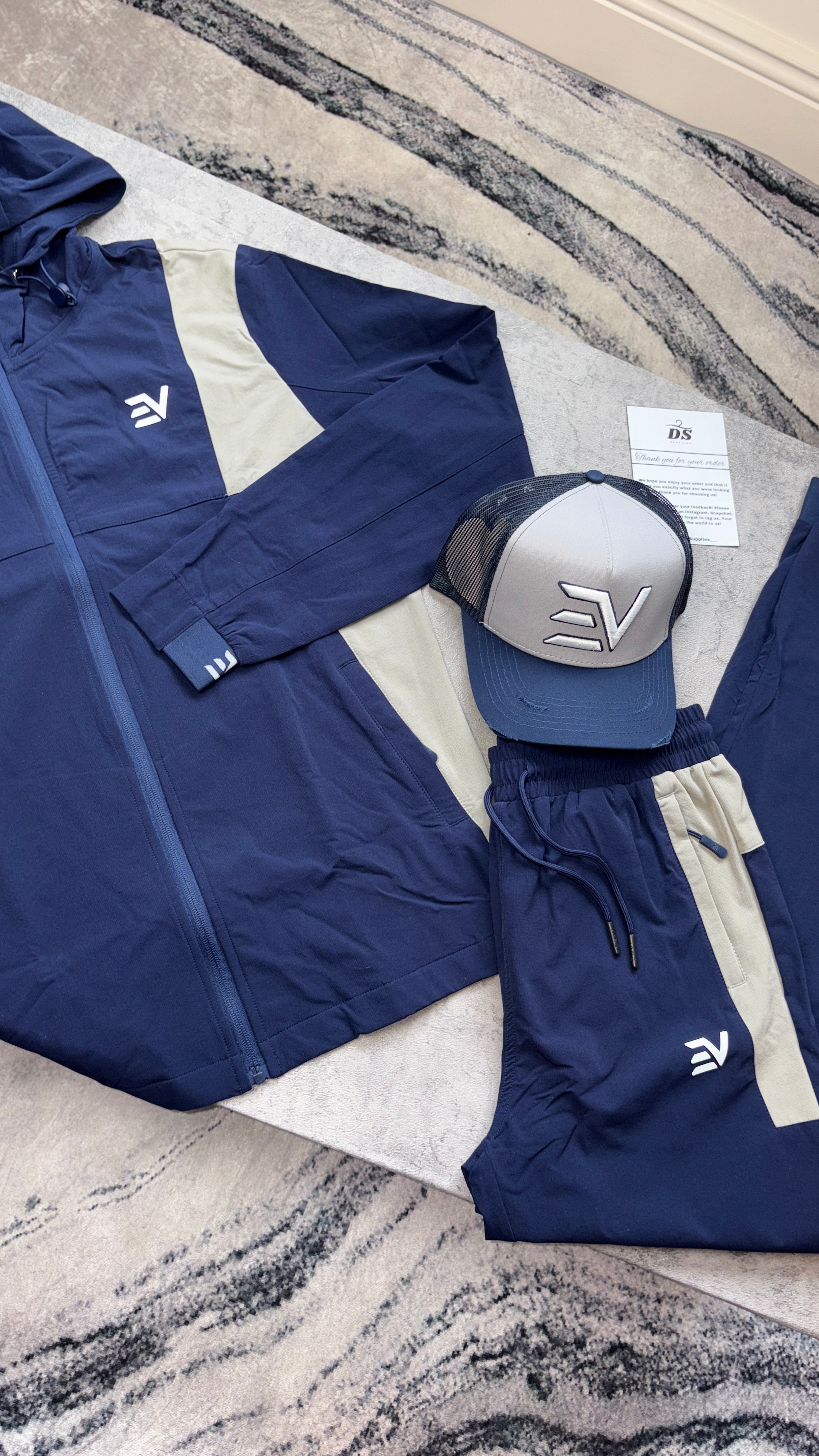 Envi Flex Tracksuit-‘Navy/Grey’