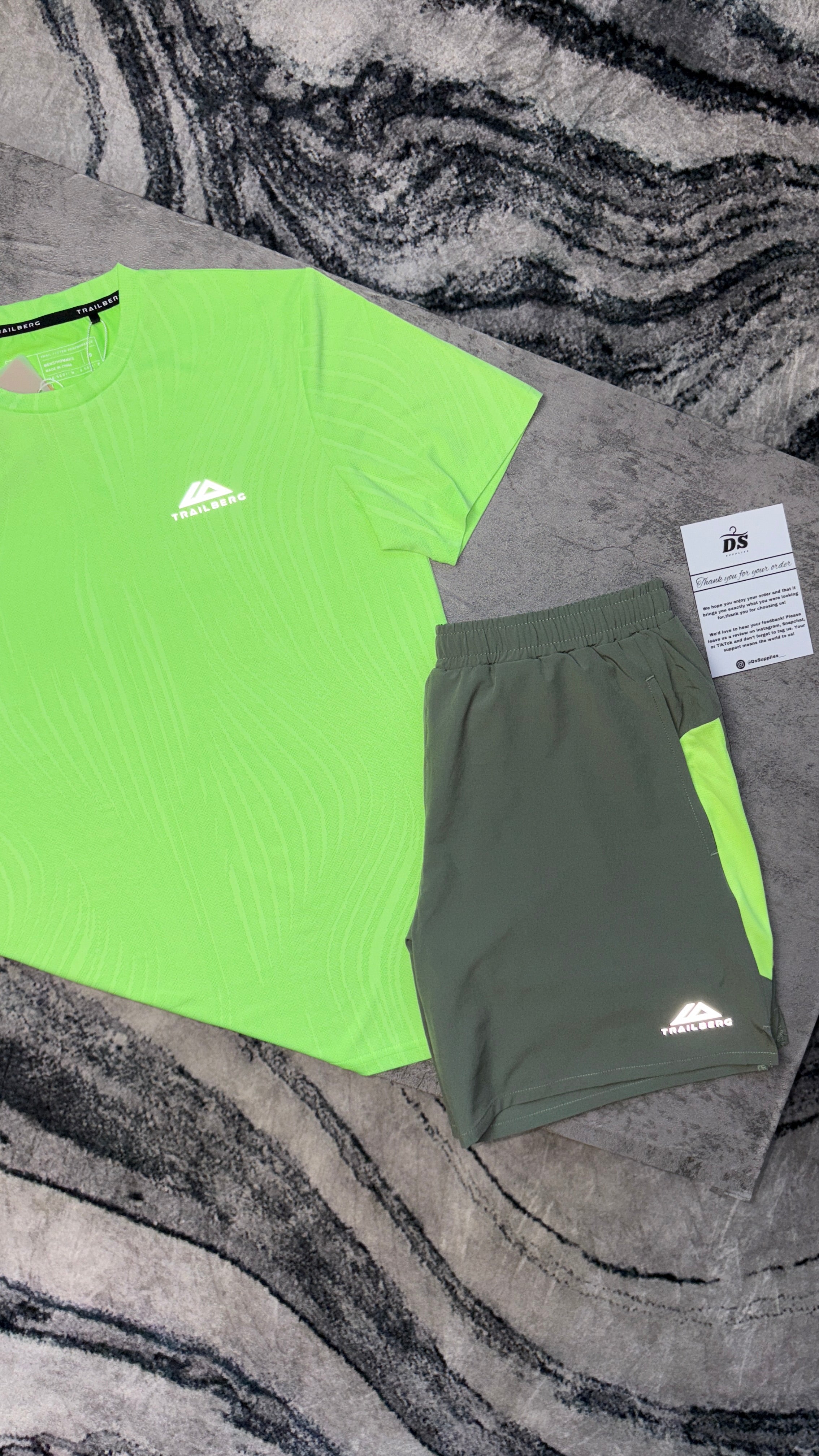Trailberg Vertex Jacquard Twinset-‘Neon Lime/Pine Dust’