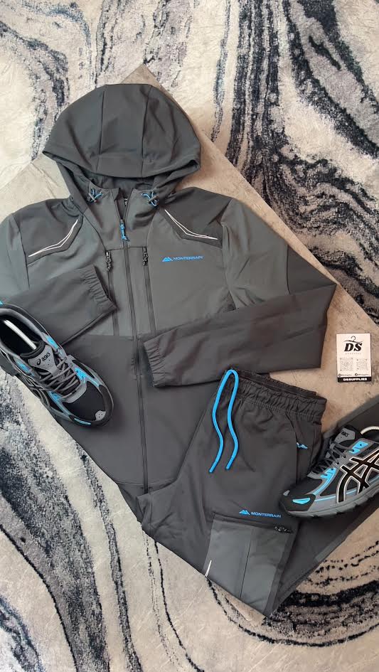 Monterrain Orbit Tracksuit-Asphalt/Iron Gate/Diva Blue