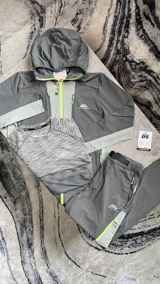 Trailberg Faltenjura 3 Piece Tracksuit-Iron Grey/Moon Grey