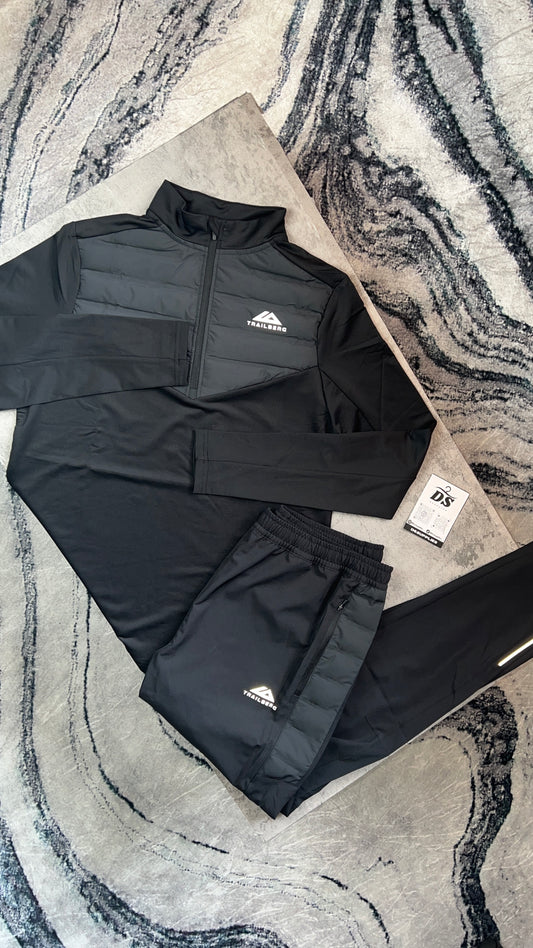 Trailberg Rhine Quater Zip Tracksuit-Black