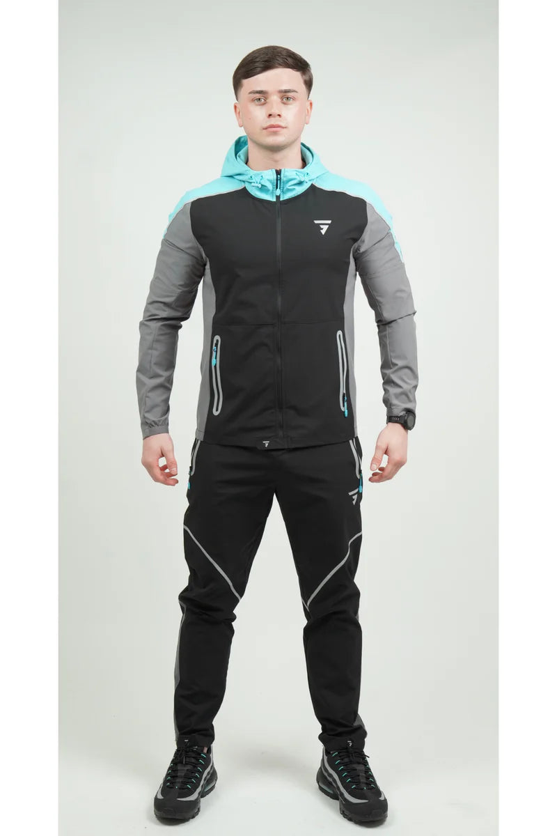 GRIID REFLECT TRACKSUIT - BLACK/SLATE GREY/AQUA
