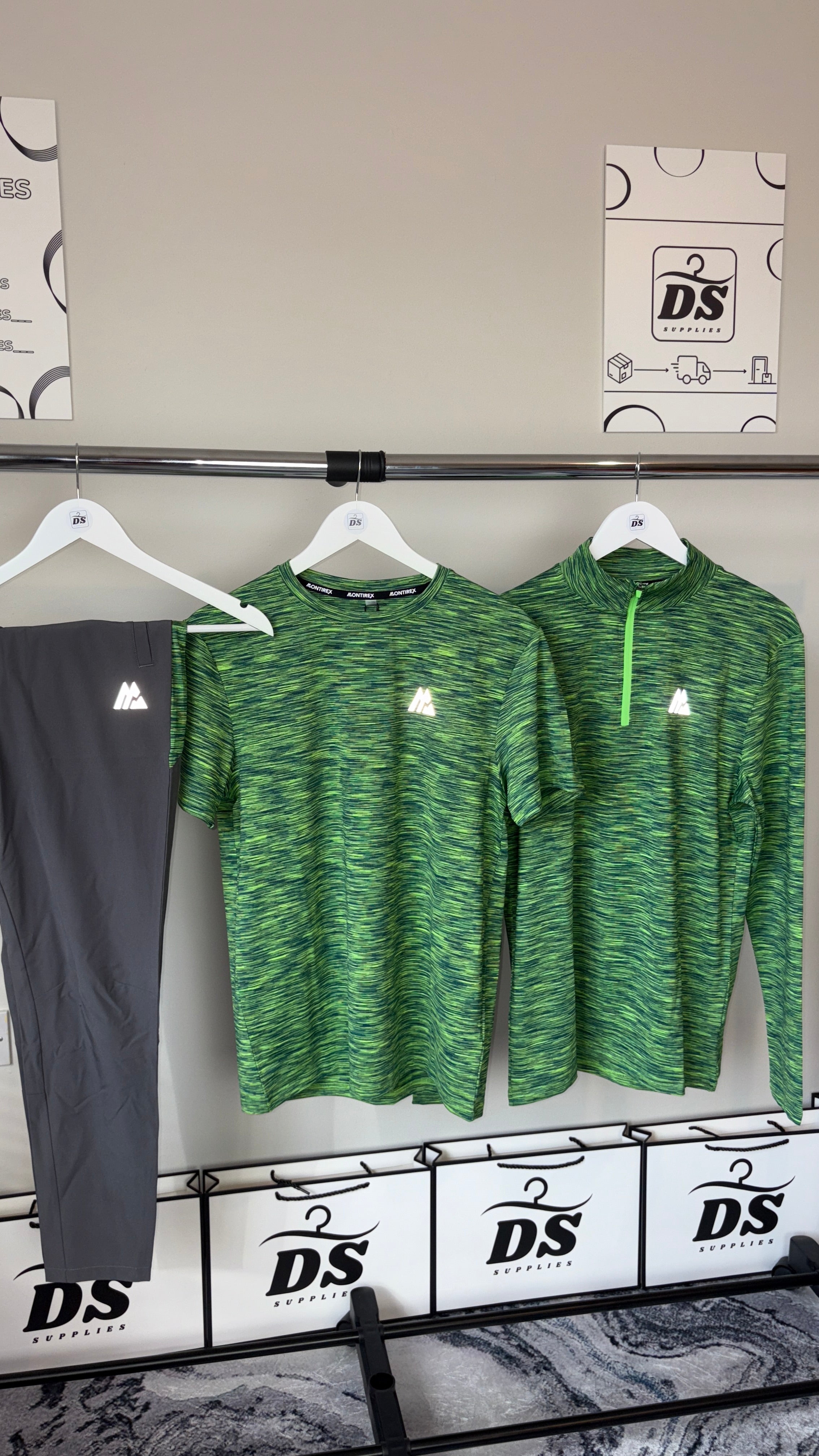 Montirex Trail Quater Zip Triset -‘Grey/Green’