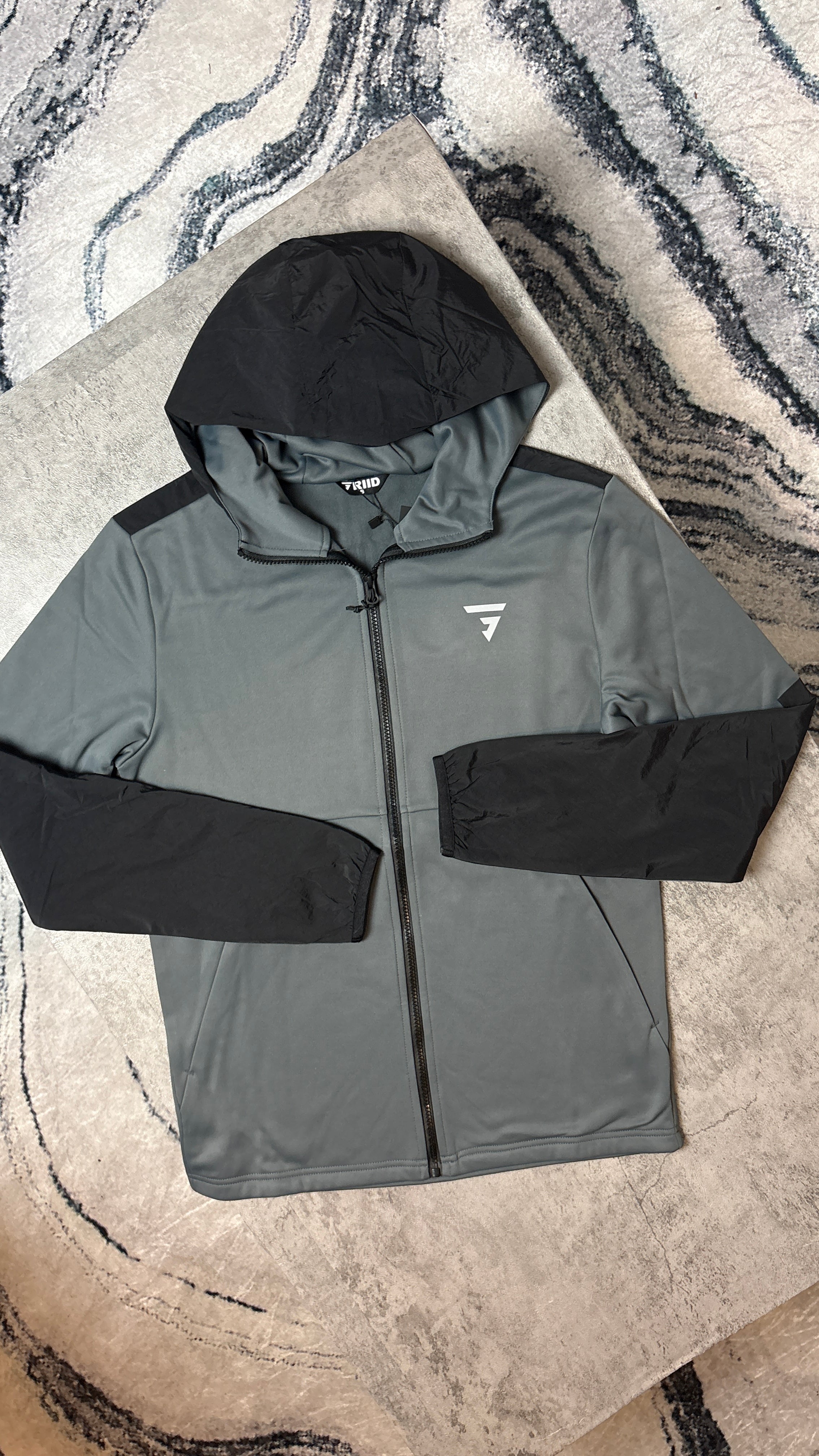 GRIID CUSHY TRACKSUIT HOODIE/PANTS - GREY/BLACK