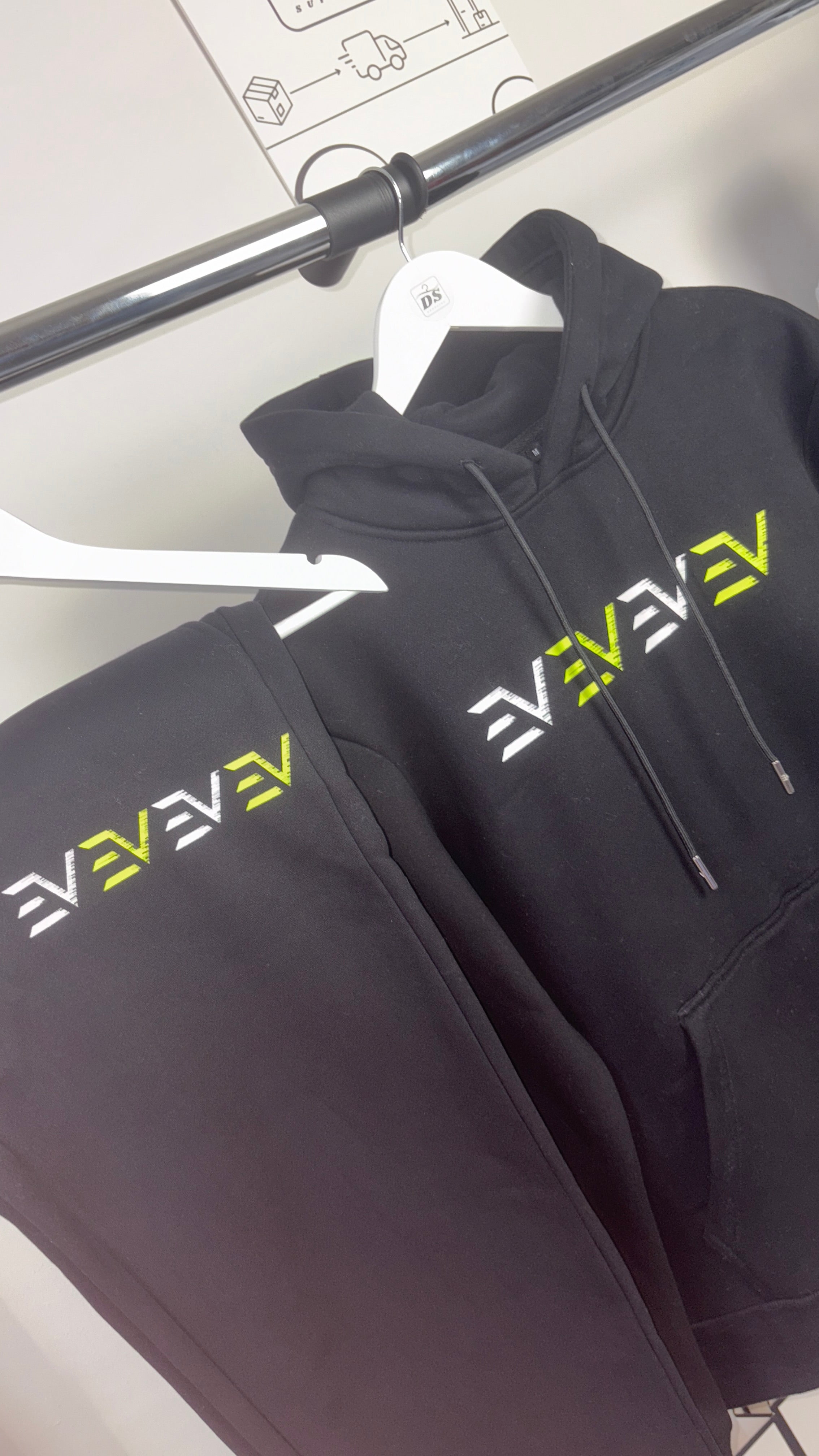 ENVI DIGITAL TRACKSUIT - Black/White/Neon