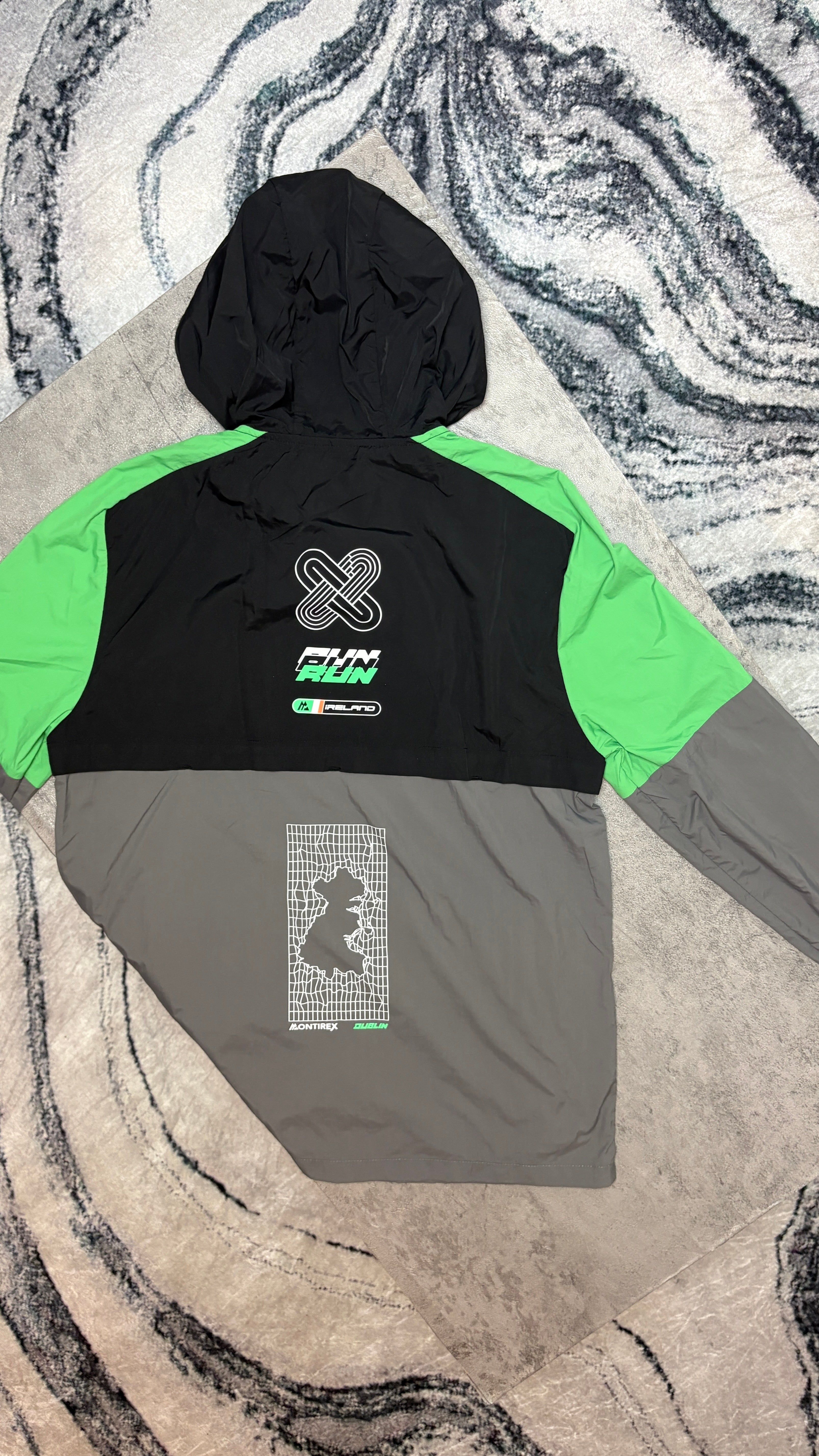 MONTIREX RUN DUBLIN TRISET JACKET/PANT/TSHIRT-GREY/BLACK/GREEN