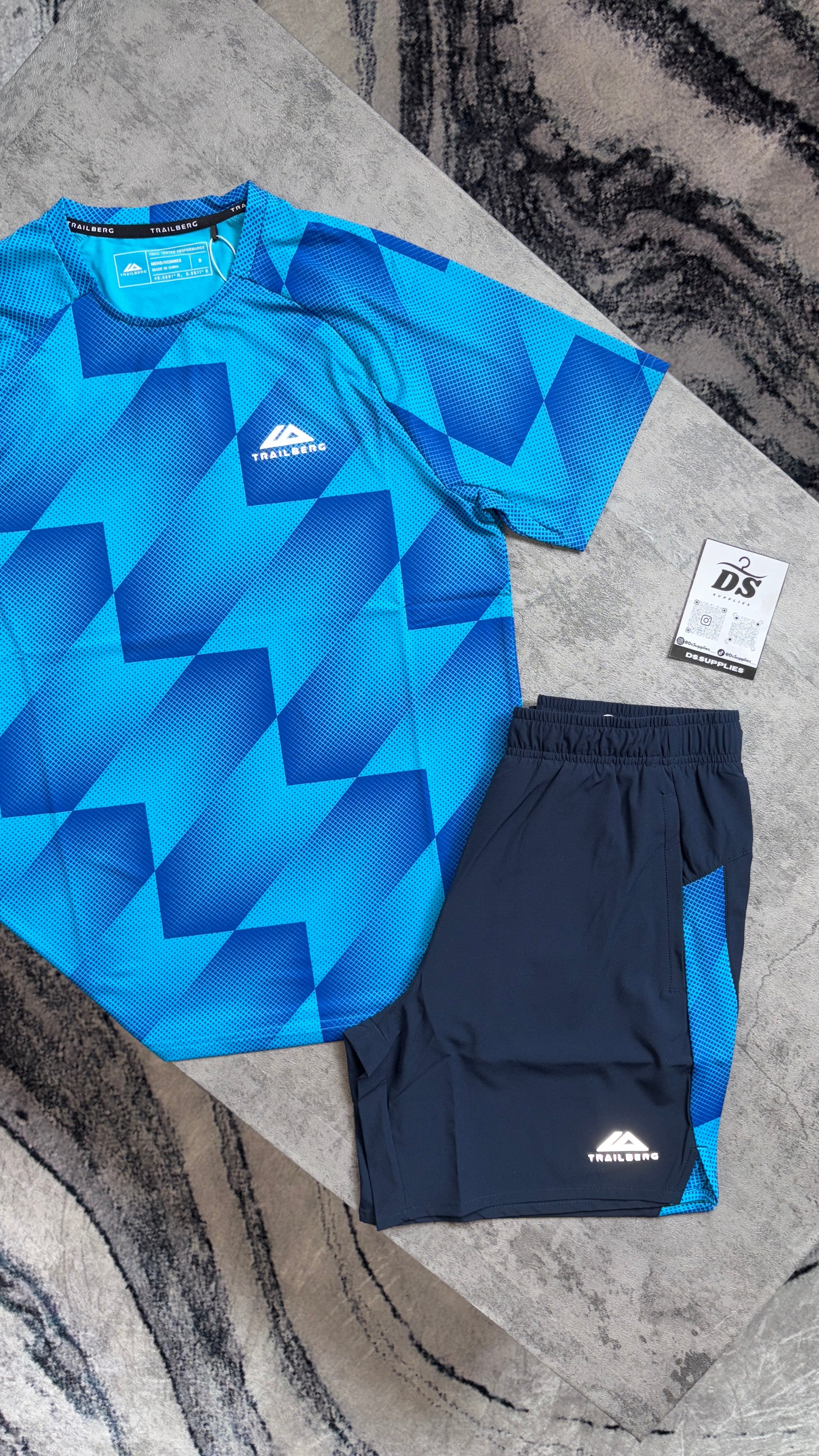 Trailberg Chevron Twinset-Ocean Blue/Navy