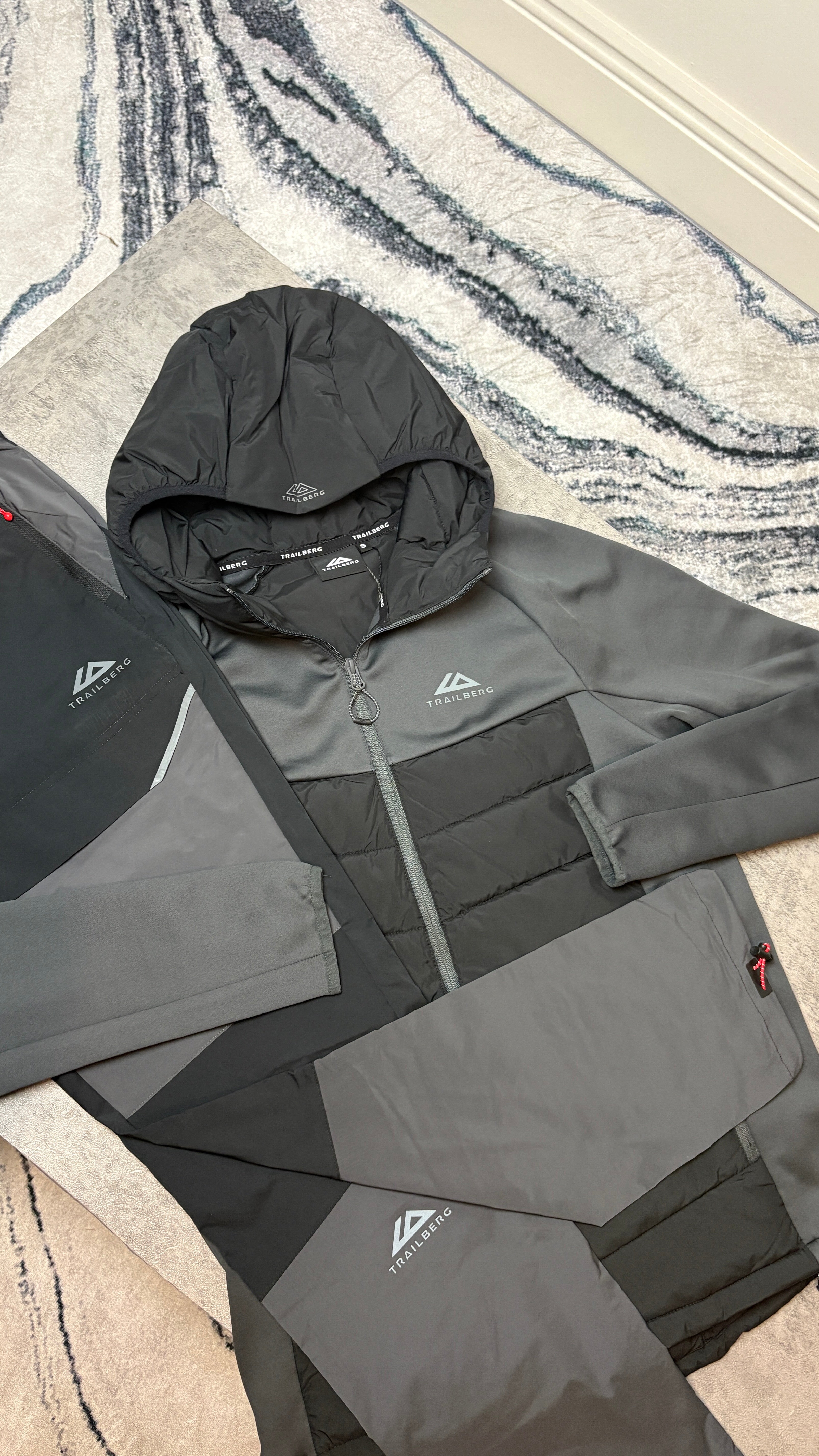 TRAILBERG RHINE 3.0 TRACKSUIT JACKET/PANTS - BLACK/GREY