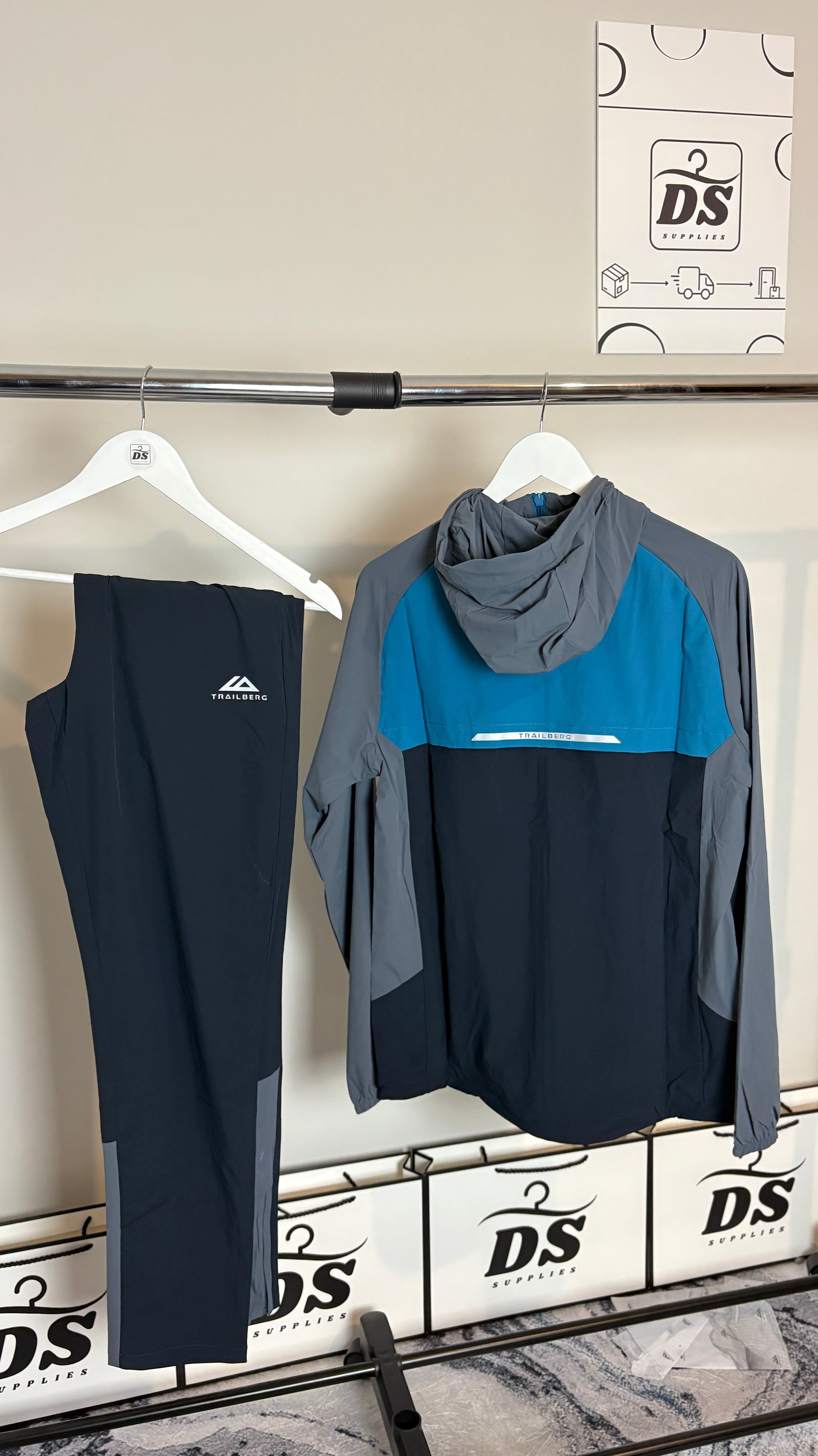 TRAILBERG FOCUS TRACKSUIT-NAVY/BLUE/GREY