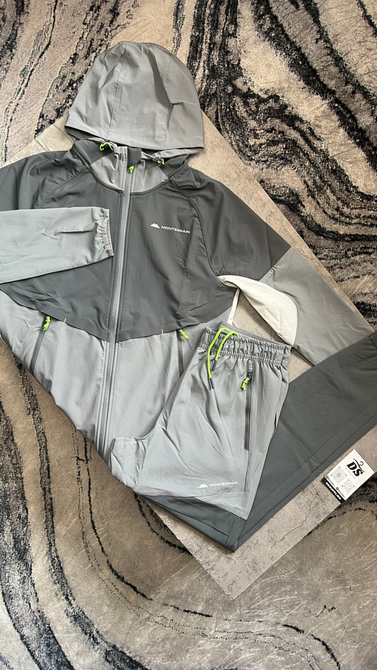 Monterrain Vault Tracksuit-Two Tone Grey/Green
