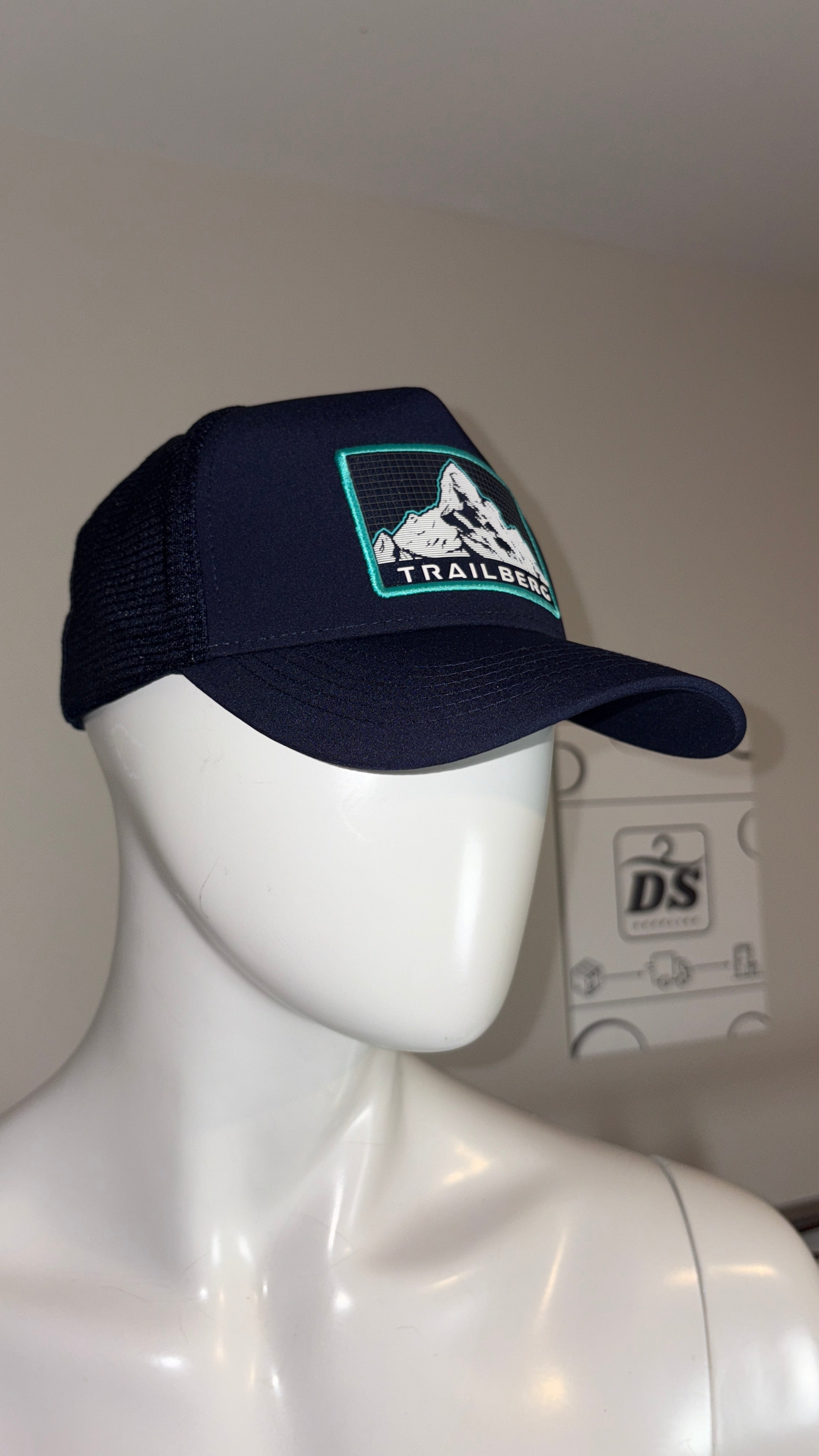 TRAILBERG TRUCKER CAP - NAVY/TURQUOISE