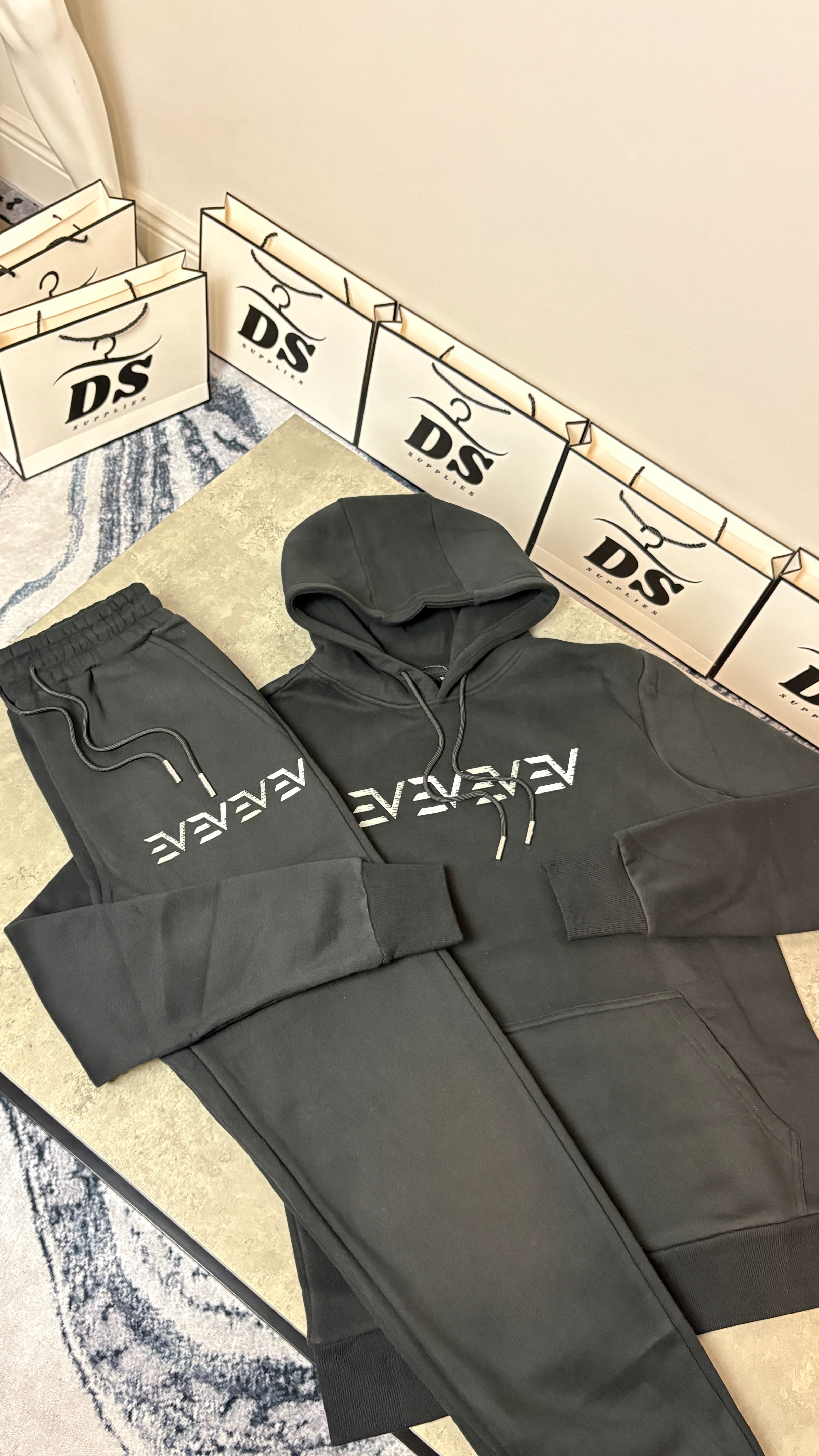 ENVI DIGITAL TRACKSUIT HOODIE/PANTS - BLACK/GREY/WHITE