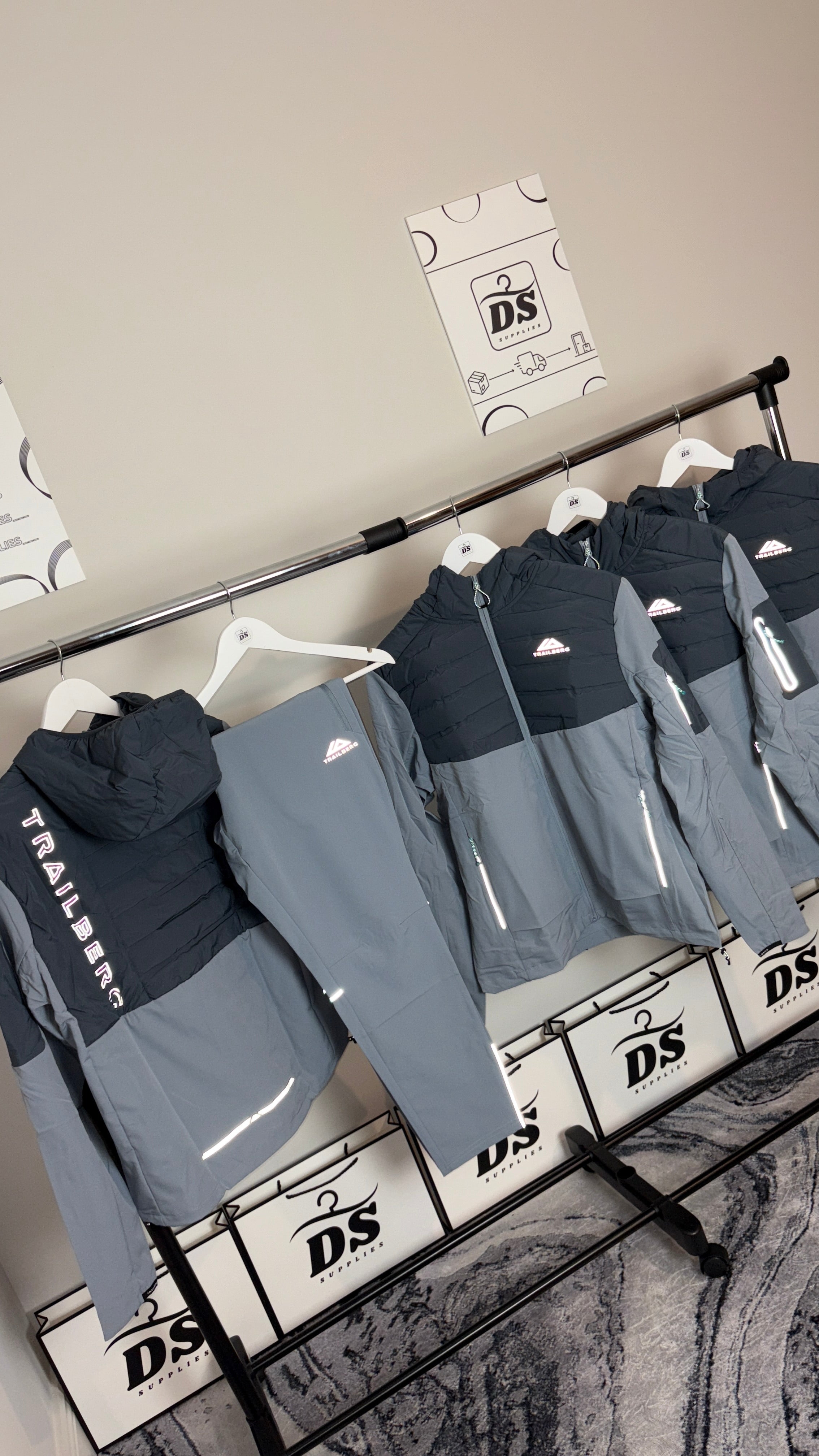 TRAILBERG RHINE TRACKSUIT - GREY/BLUE