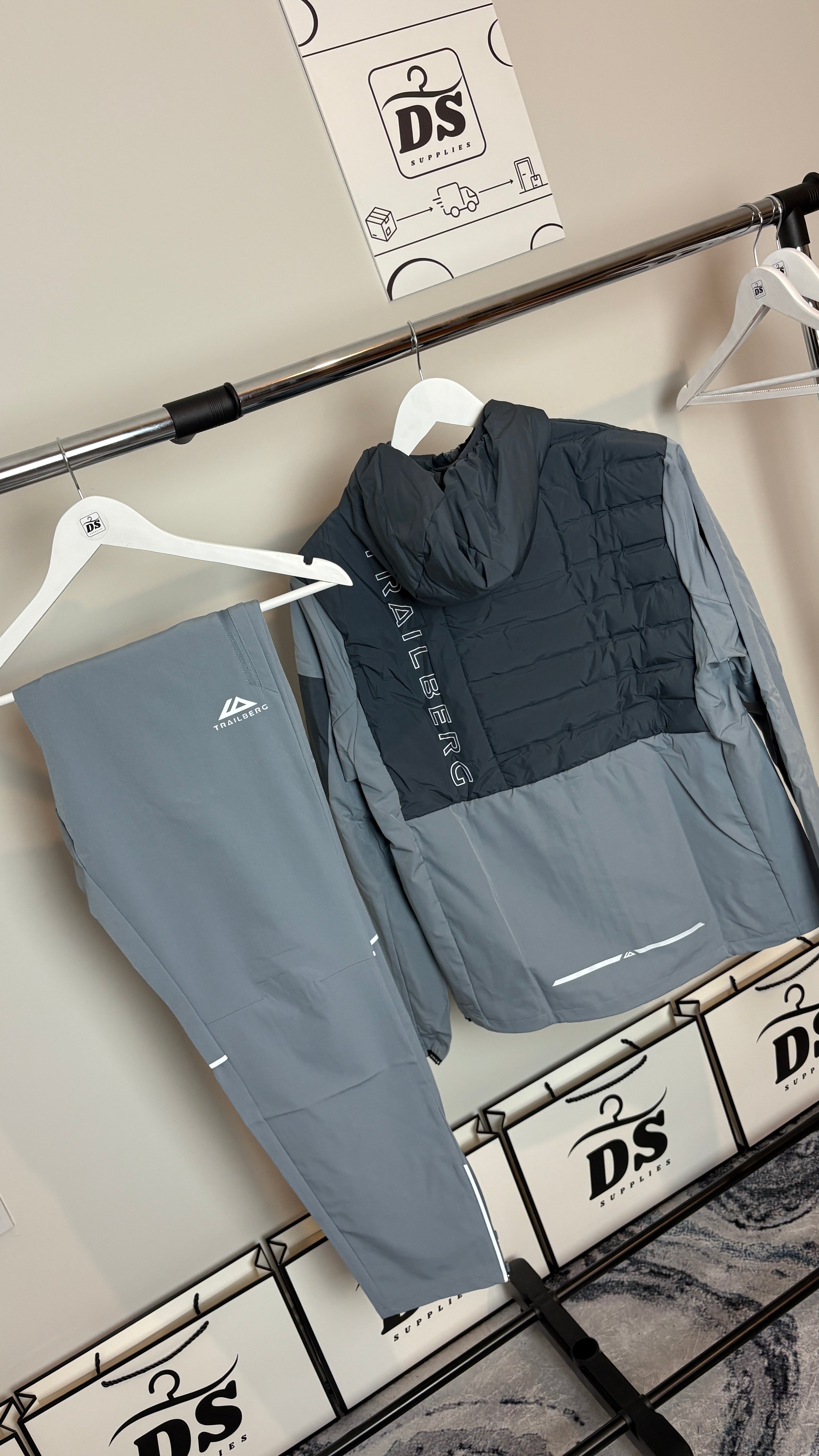 TRAILBERG RHINE TRACKSUIT - GREY/BLUE