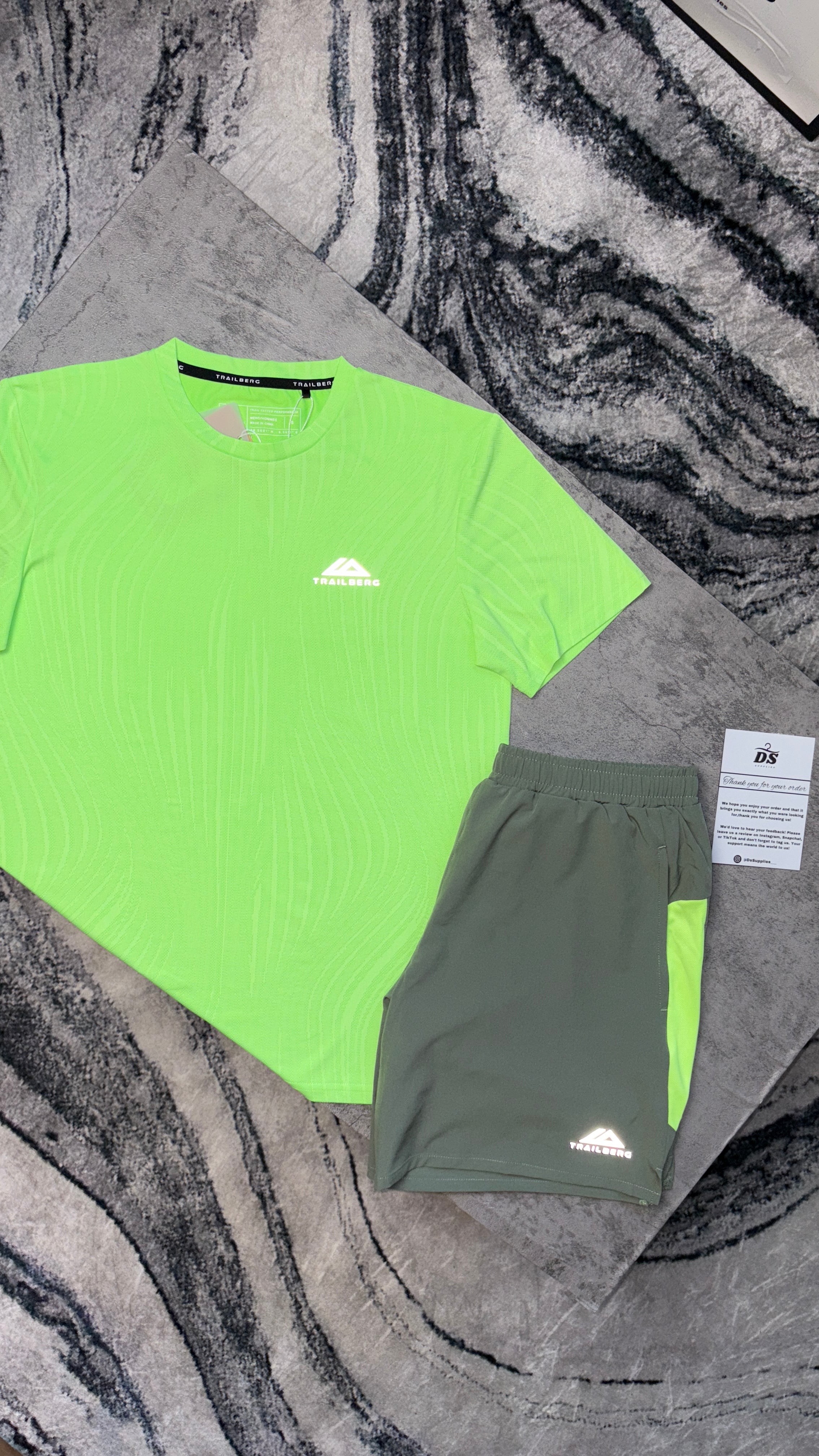Trailberg Vertex Jacquard Twinset-‘Neon Lime/Pine Dust’