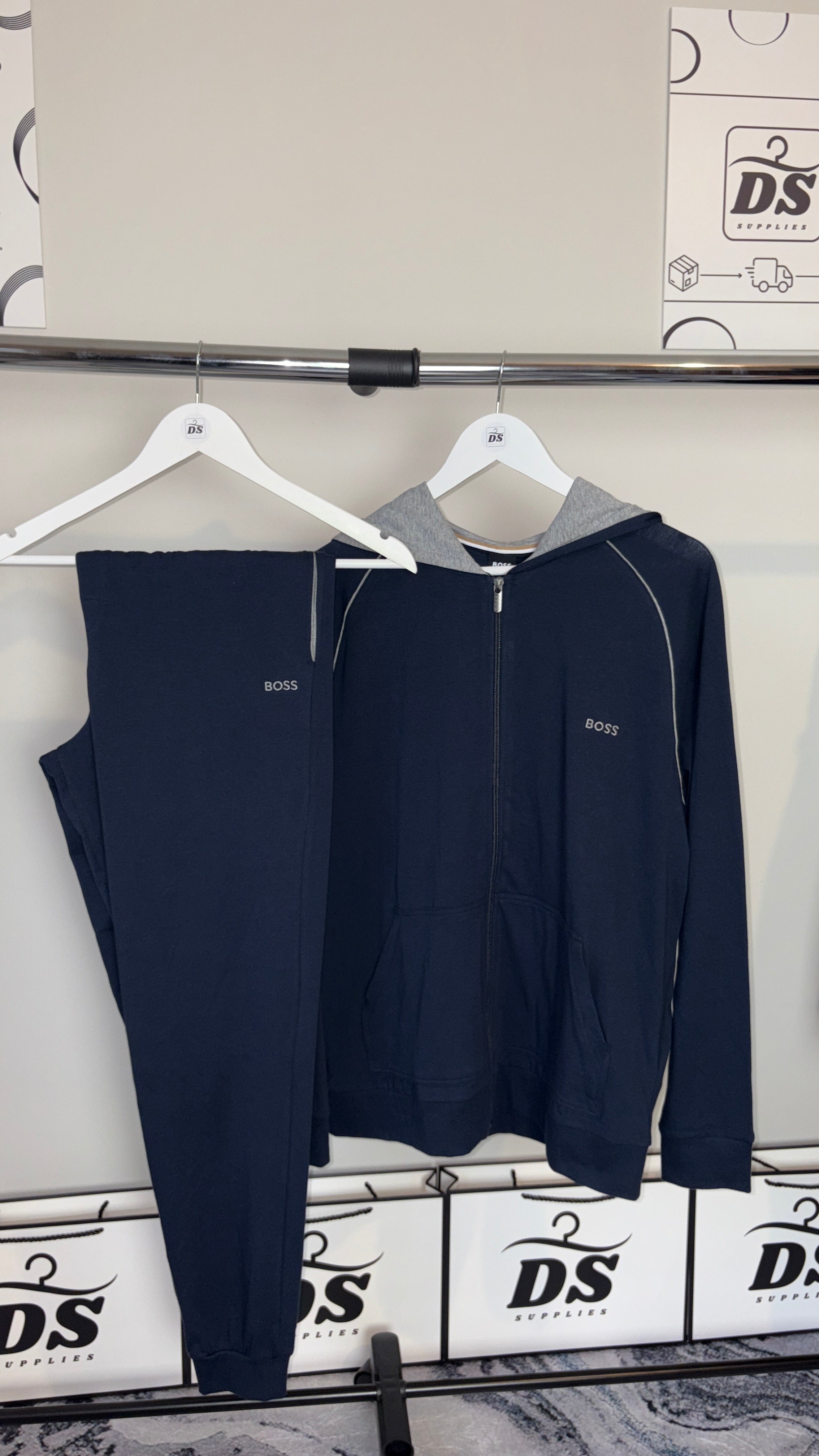 BOSS HOMEWEAR TRACKSUIT - NAVY/GREY