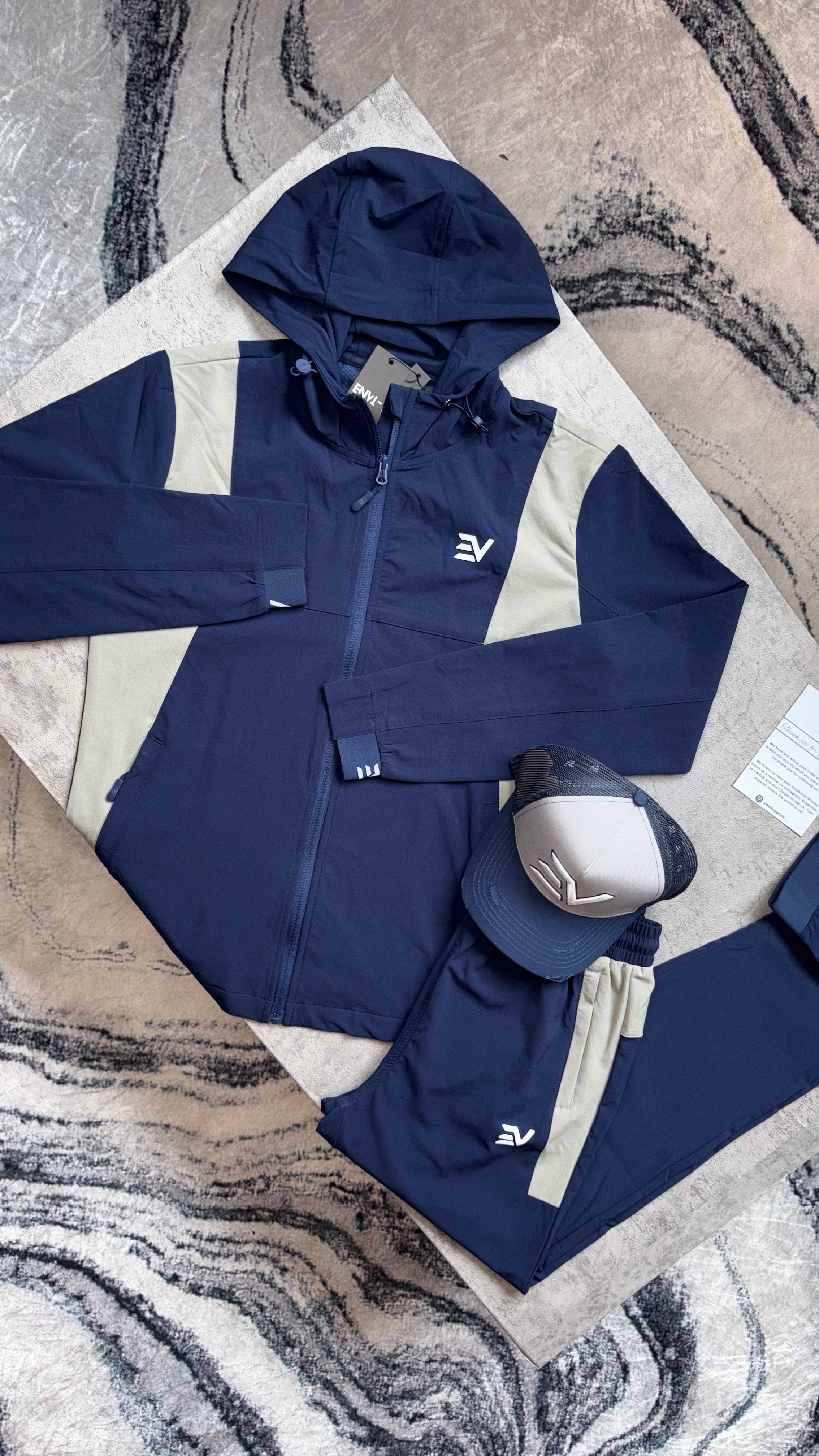 Envi Flex Tracksuit-‘Navy/Grey’