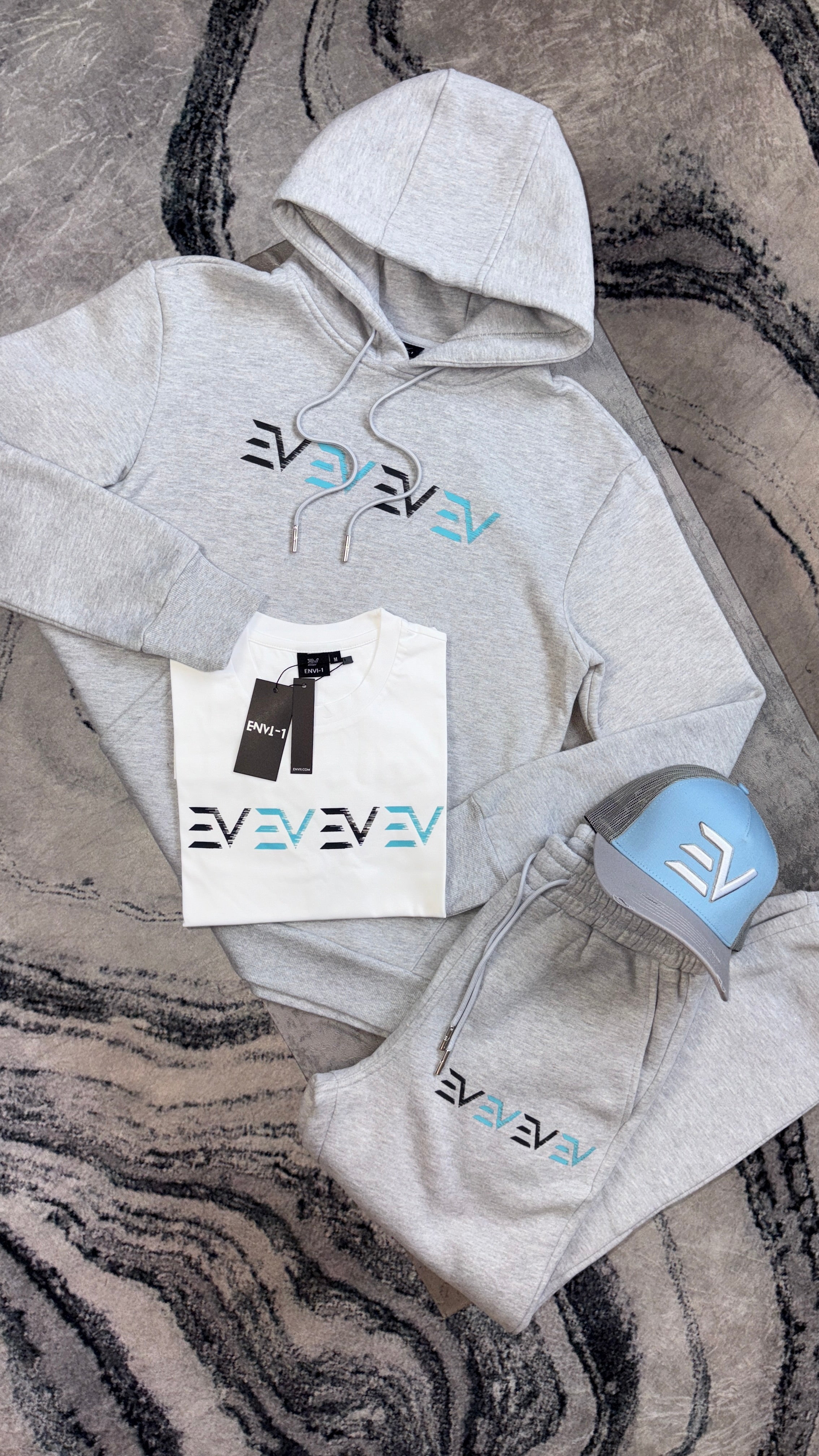 ENVI DIGITAL TRACKSUIT TRISET - GREY/BLUE/WHITE