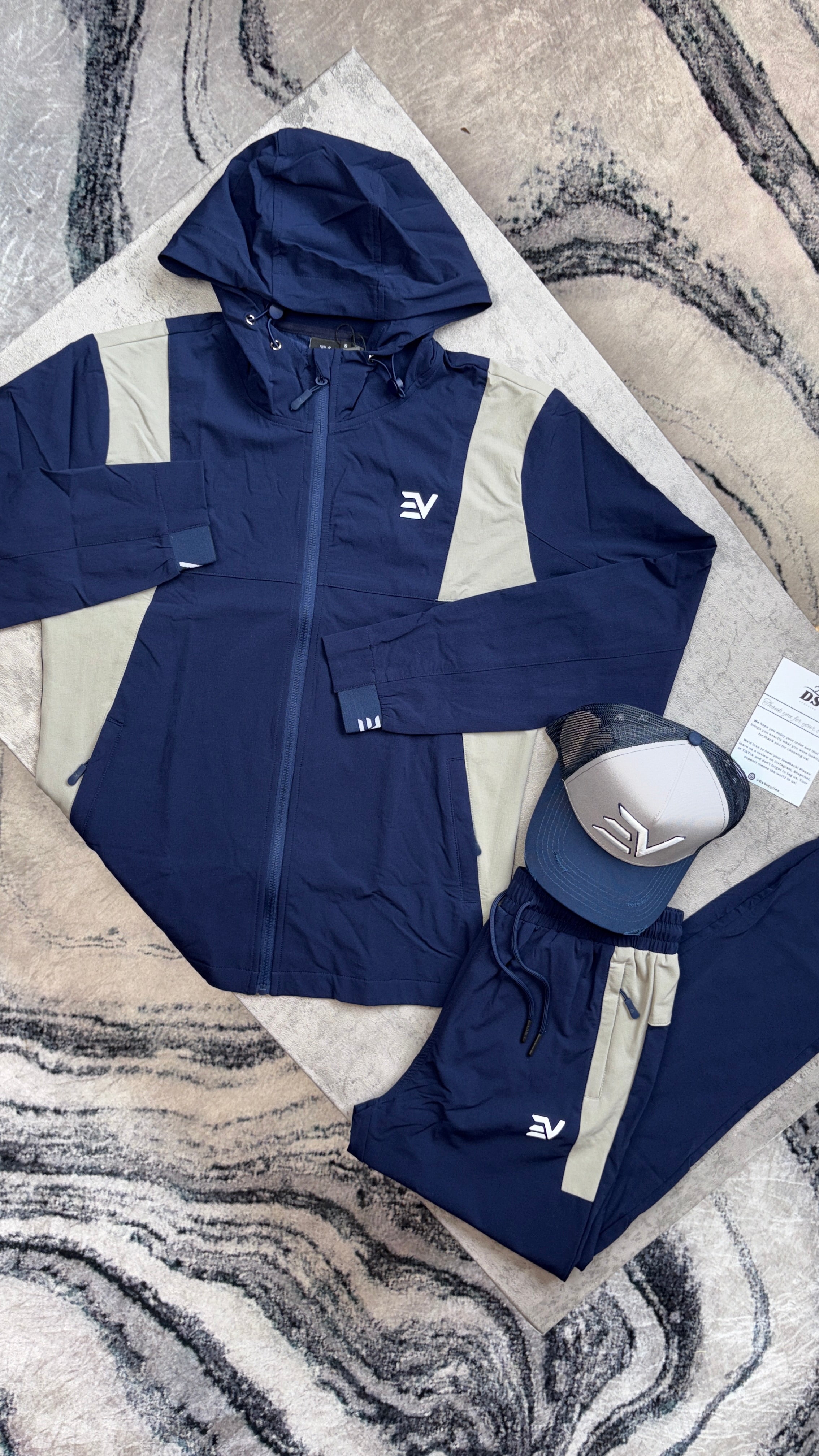 Envi Flex Tracksuit-‘Navy/Grey’
