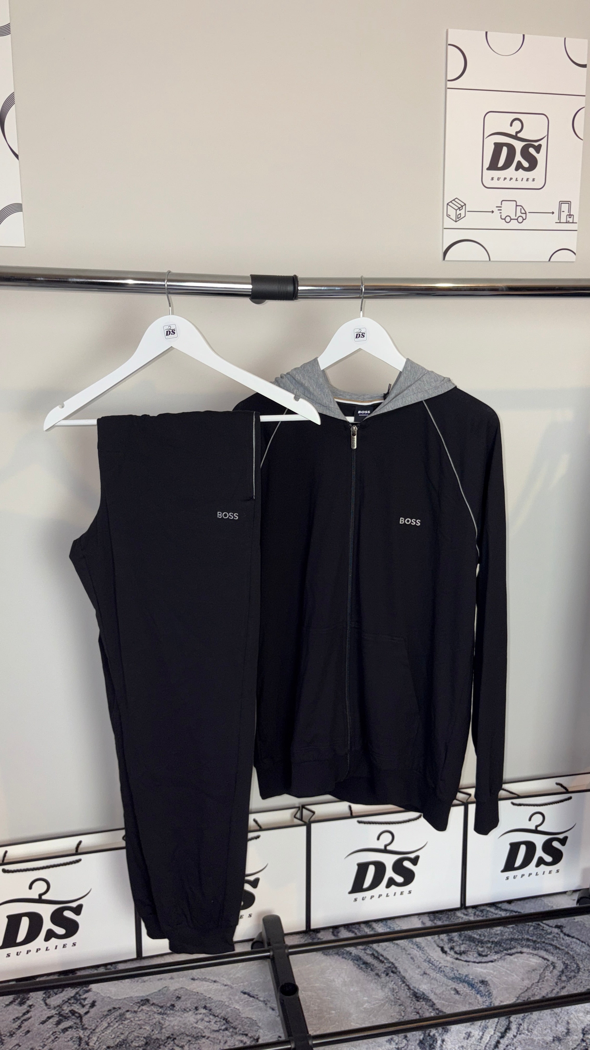 BOSS HOMEWEAR TRACKSUIT - BLACK/GREY