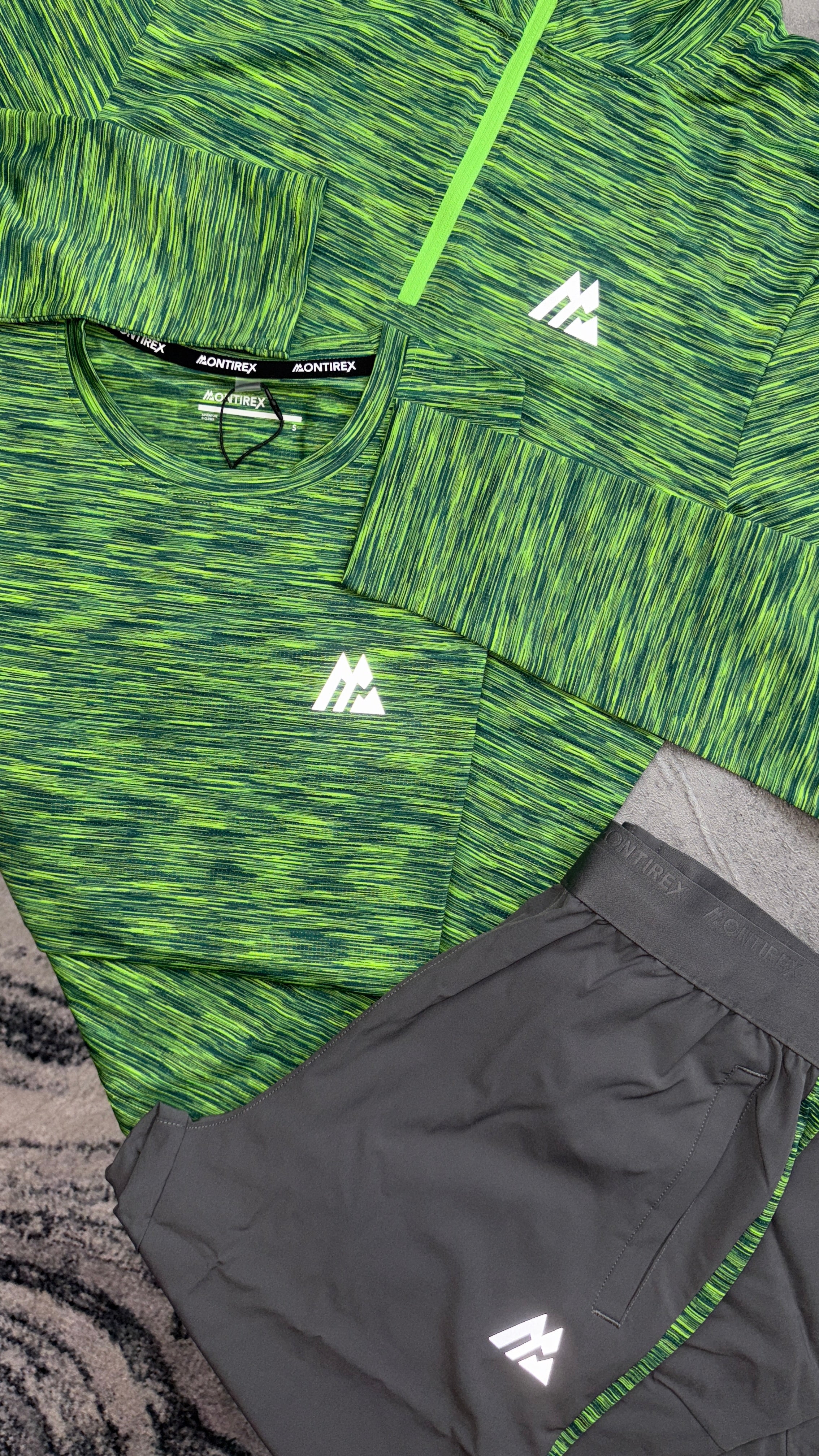 Montirex Trail Quater Zip Triset -‘Grey/Green’