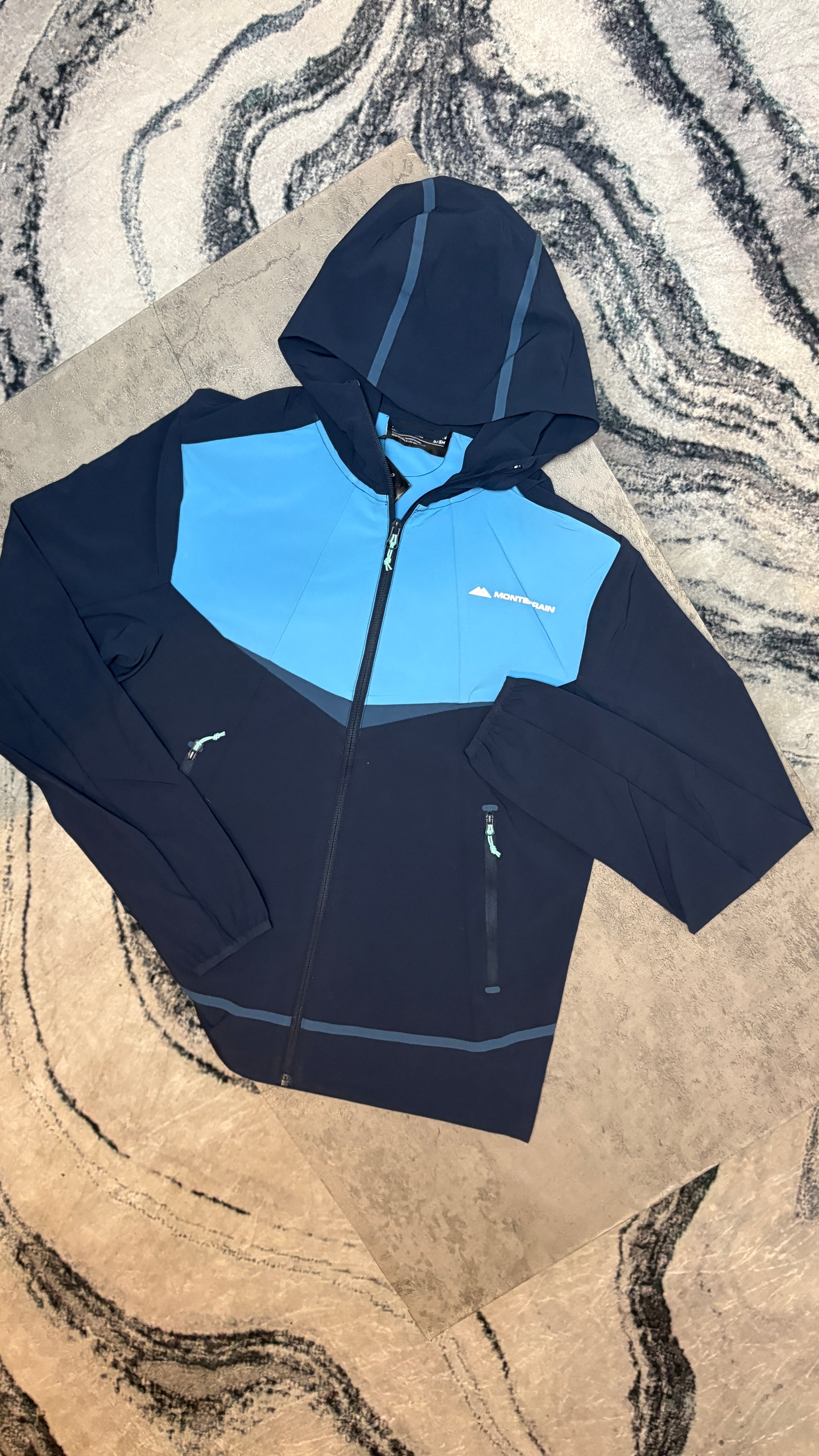 MONTERRAIN DEFENCE TRISET JACKET/PANT/TSHIRT - NAVY/BLUE