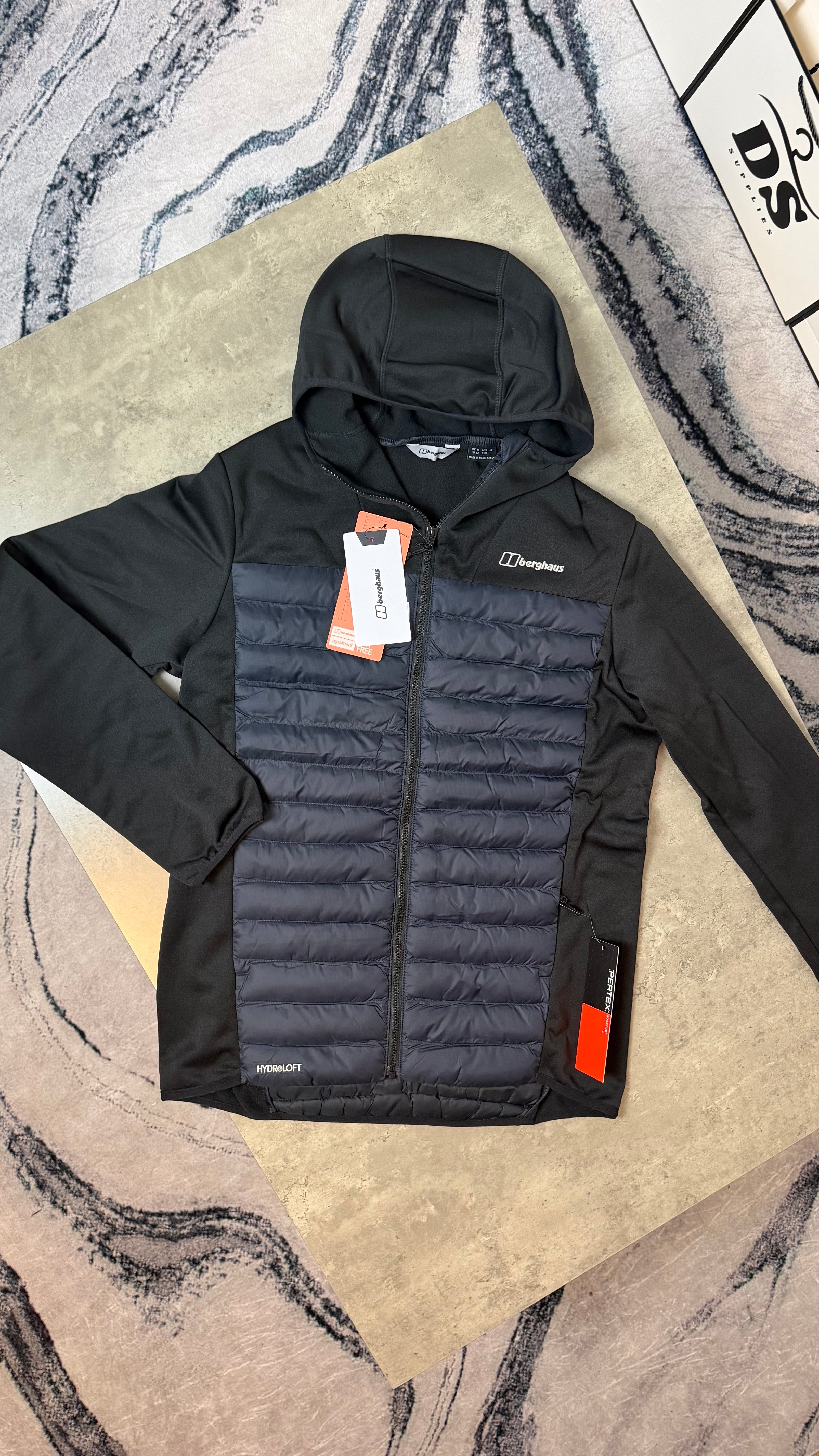 BERGHAUS HYBRID JACKET - BLACK/NAVY