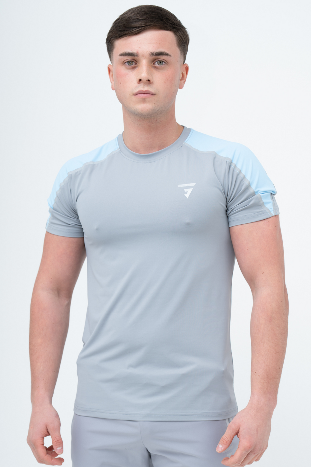 GRIID REFLECT TRISET TRACKSUIT/T-SHIRT - LIGHT GREY/SKY BLUE