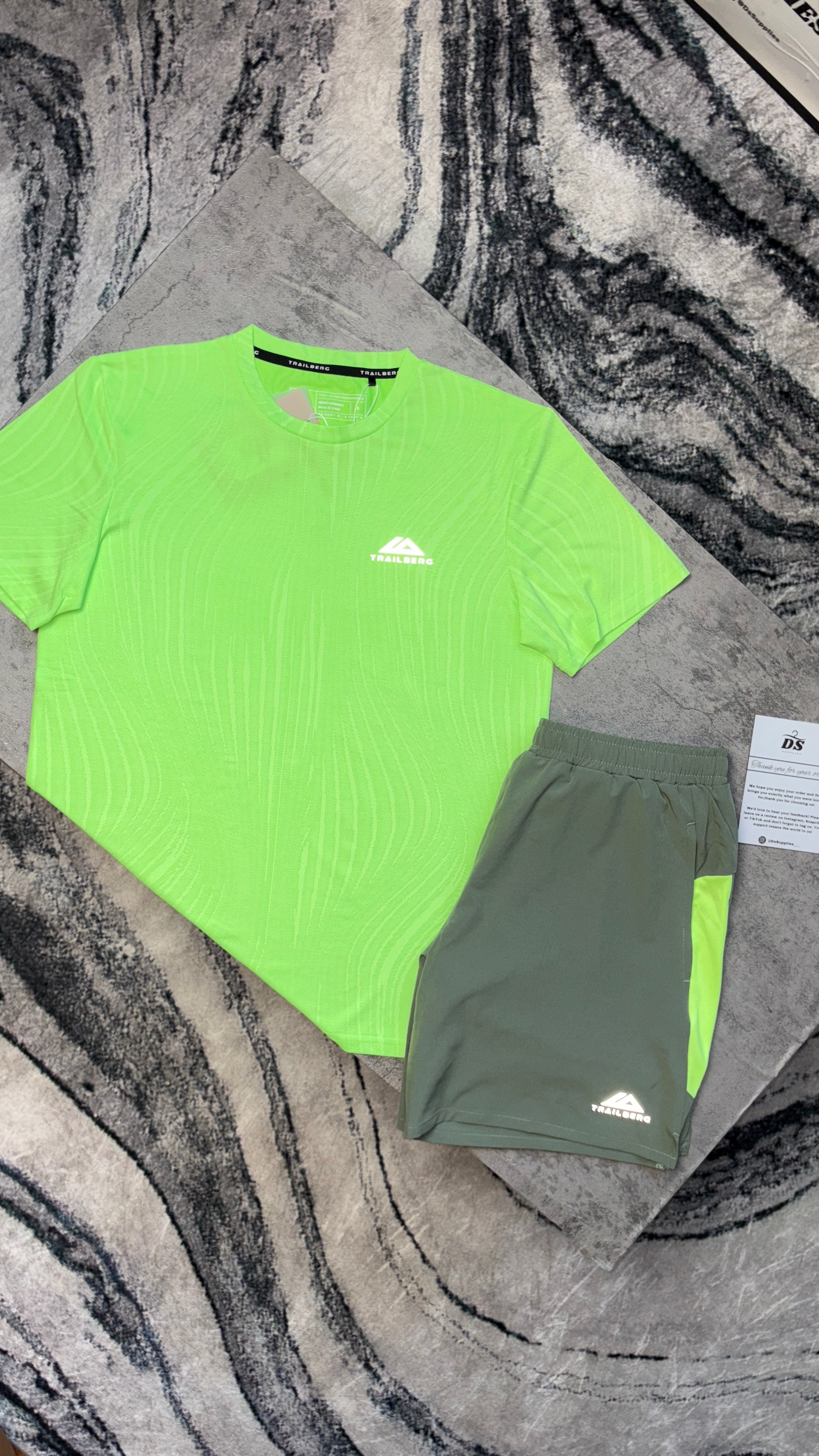 Trailberg Vertex Jacquard Twinset-‘Neon Lime/Pine Dust’