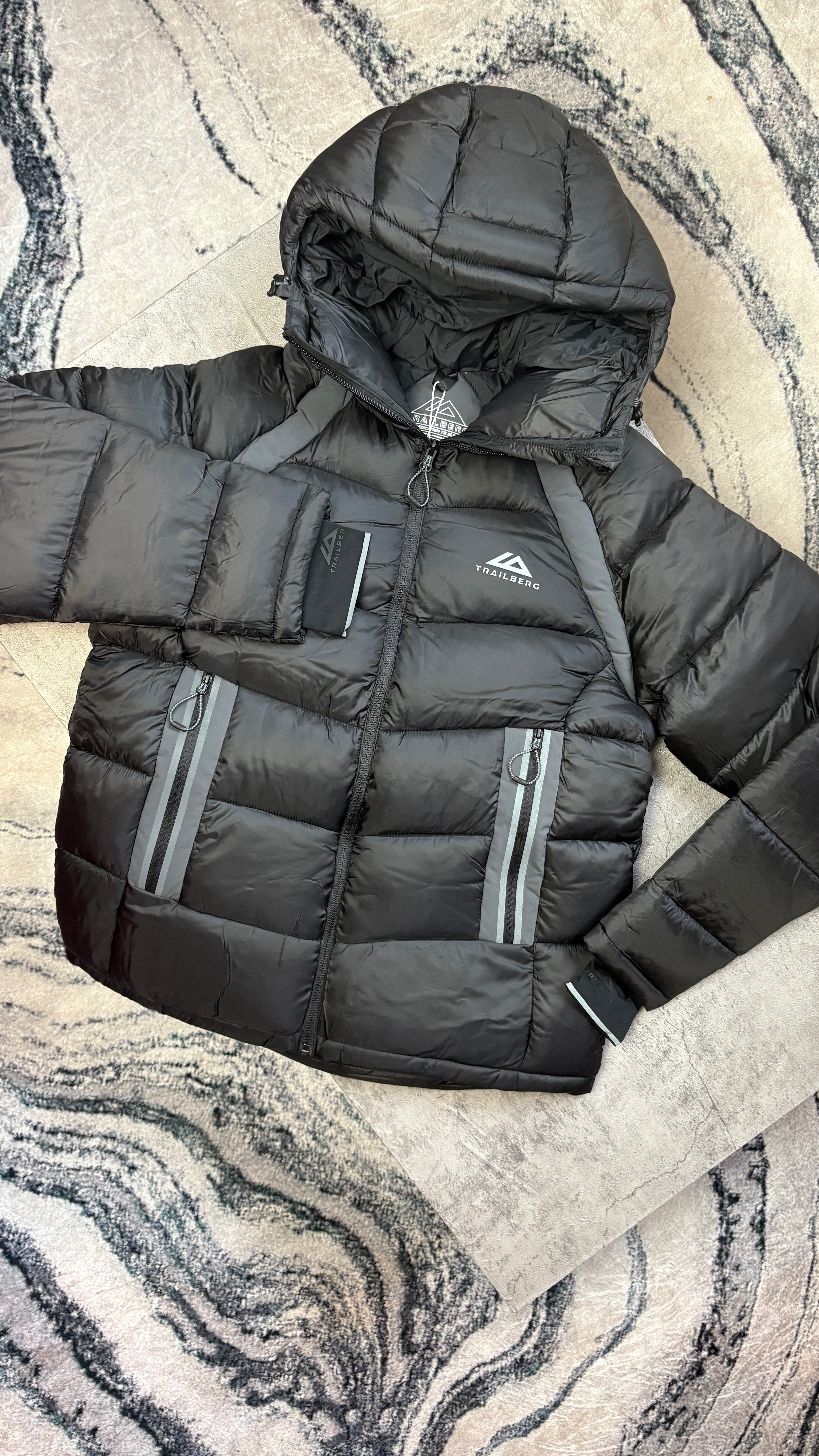 TRAILBERG ZERMAT PUFFER - BLACK/DARK GREY