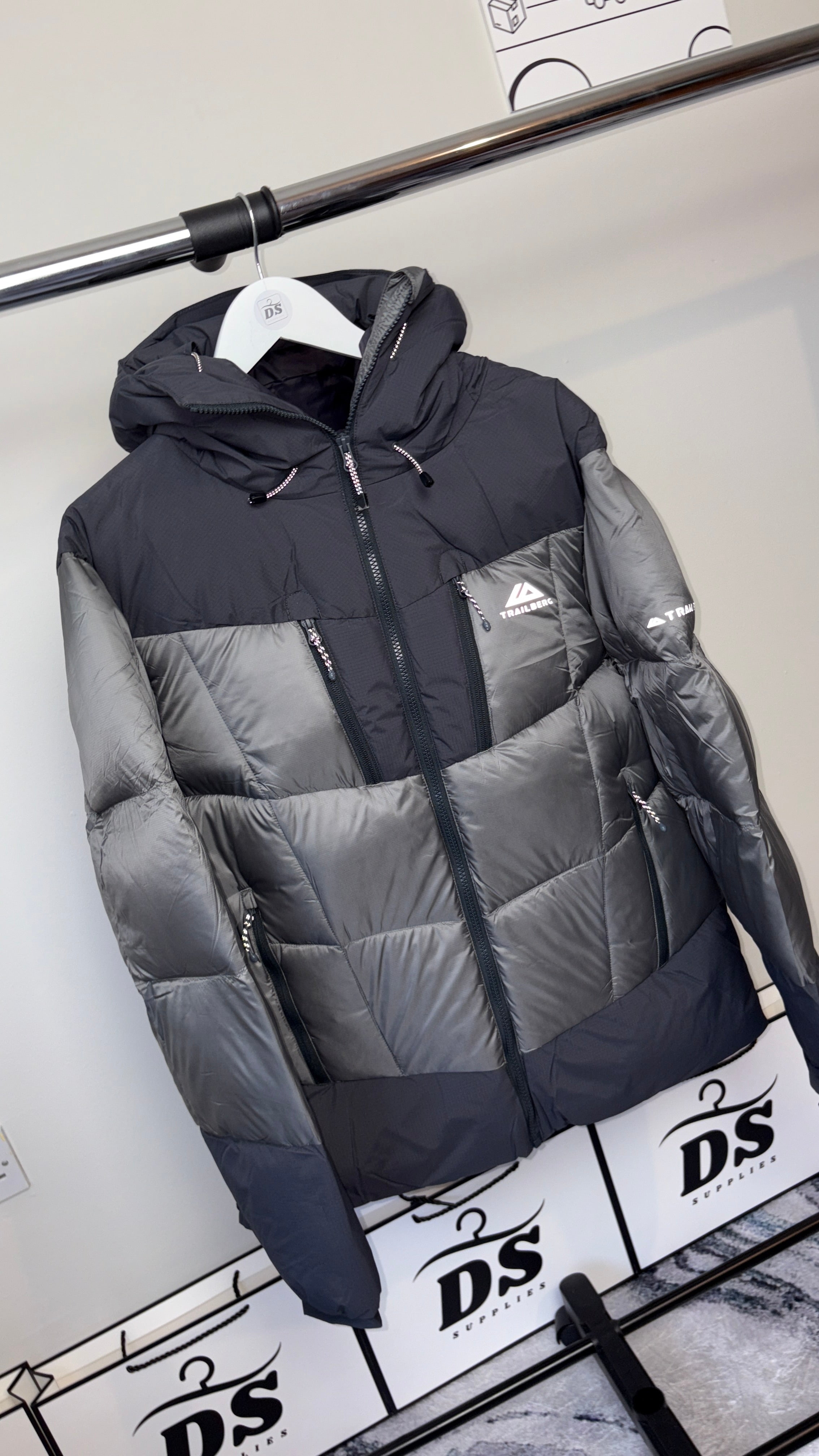 TRAILBERG EIGER PUFFER - LIGHT GREY/GREY