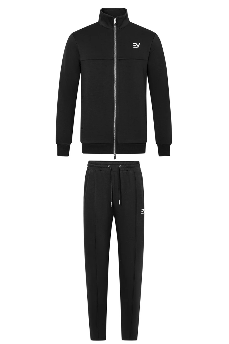 ENVI LUXE COLLAR TRACKSUIT TOP/BOTTOMS - BLACK