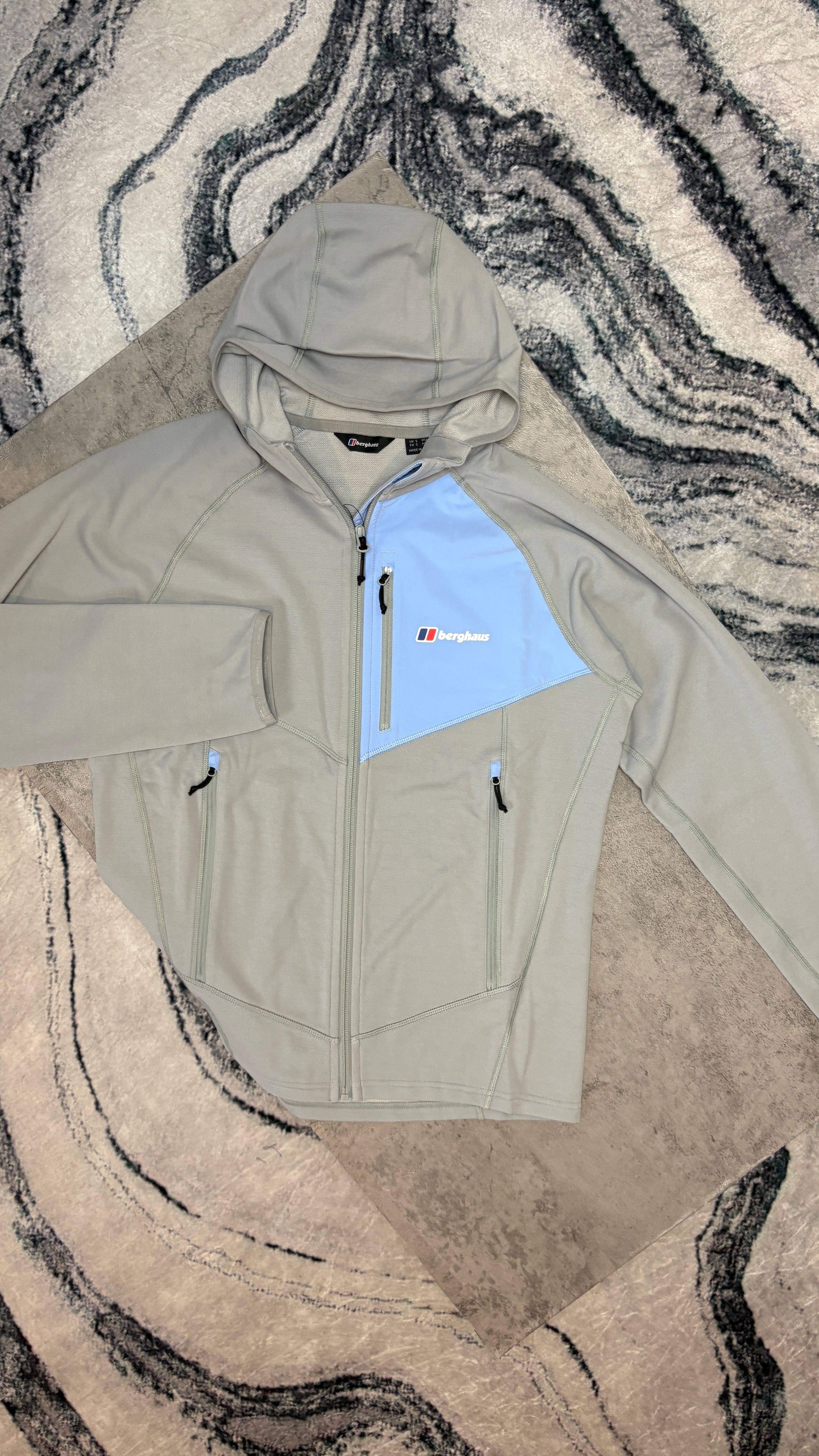 BERGHAUS PAVEY TRISET JACKET/PANT/TSHIRT- GREY/BLUE