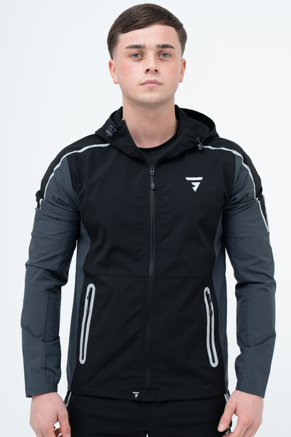 GRIID REFLECT TRISET TRACKSUIT/T-SHIRT - BLACK/ASPHALT