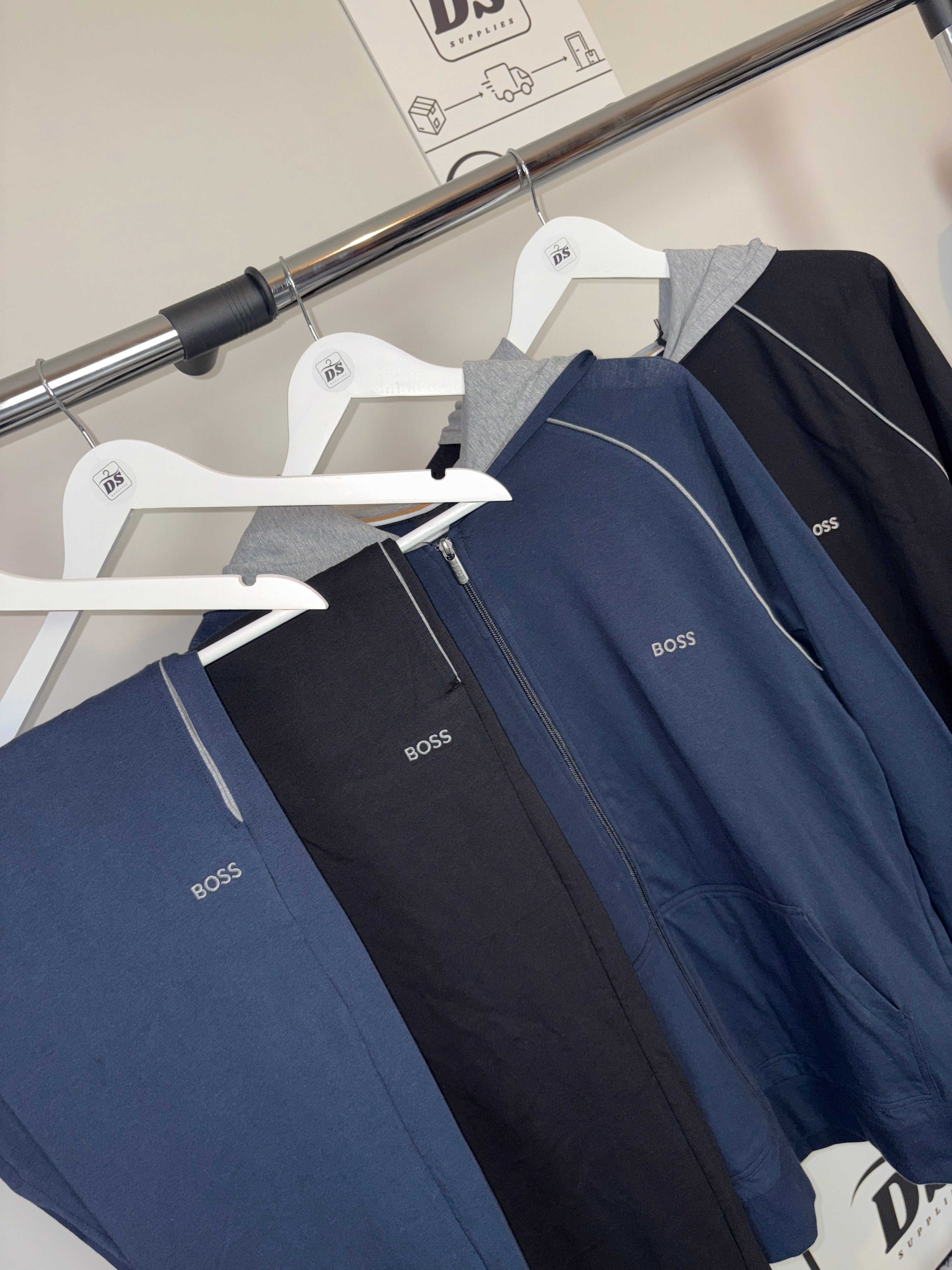 BOSS HOMEWEAR TRACKSUIT - NAVY/GREY