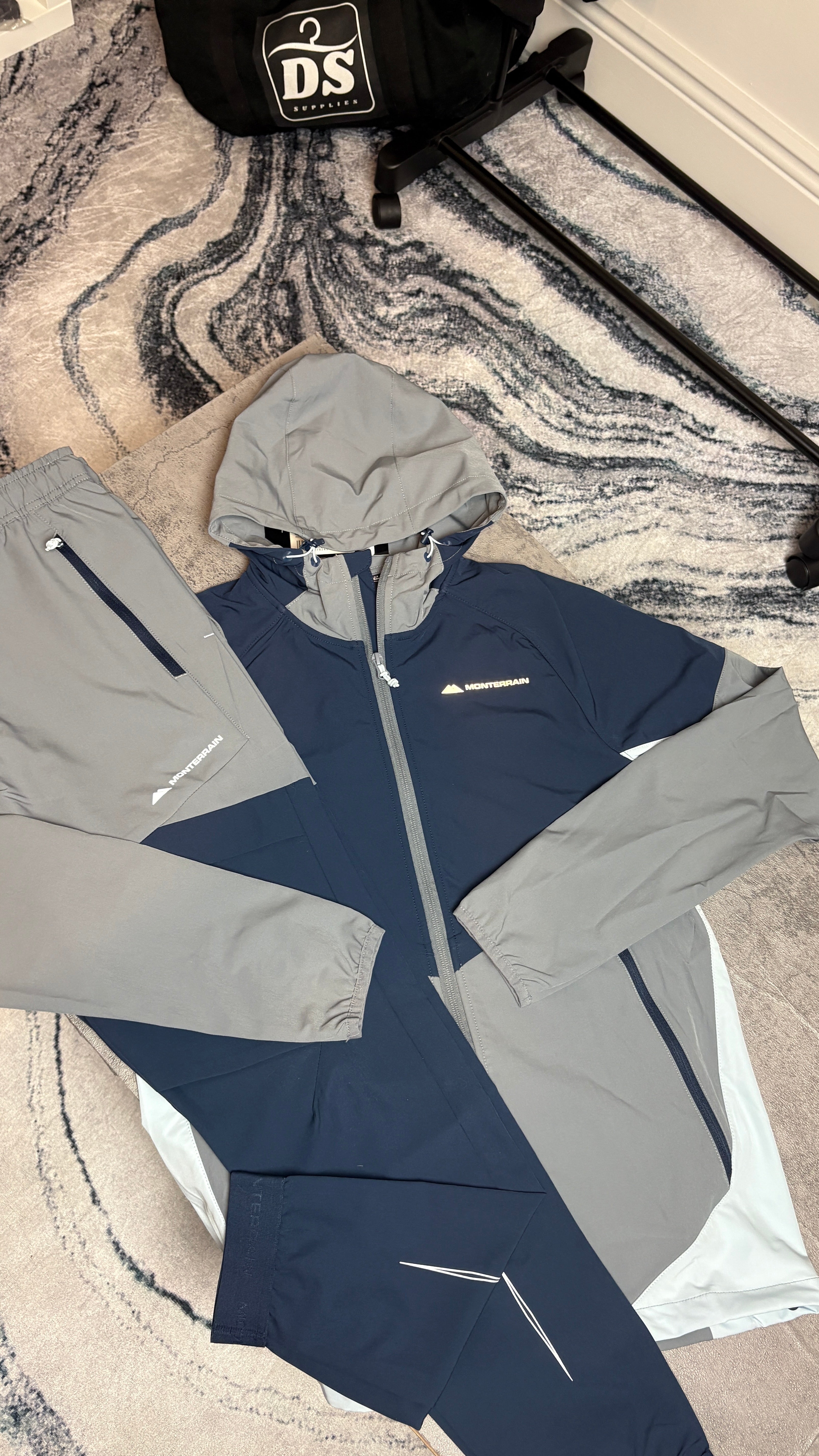 MONTERRAIN VAULT TRACKSUIT JACKET/PANTS - NAVY/GREY