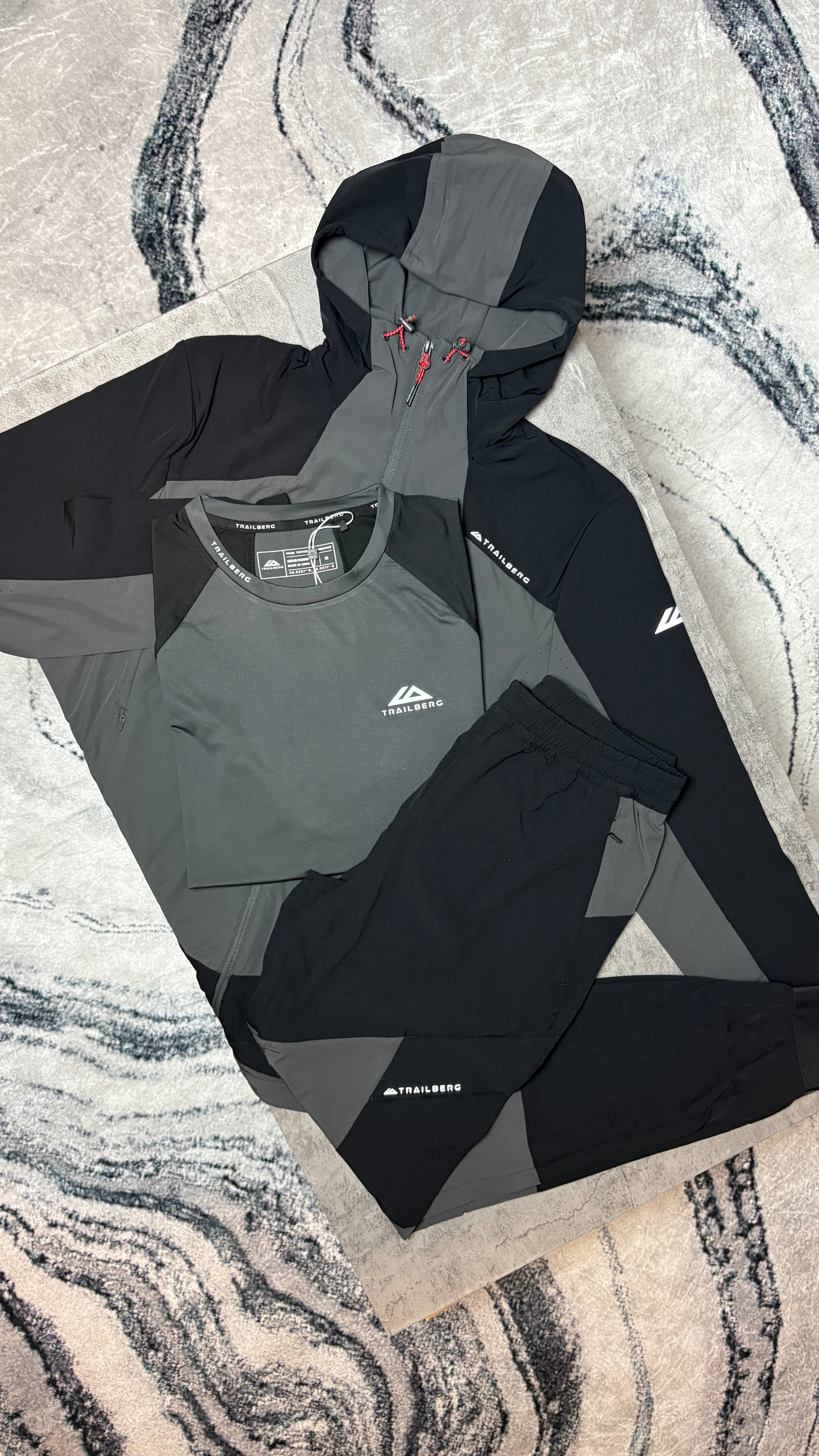 TRAILBERG APERTURE TRISET TRACKSUIT - BLACK/GREY