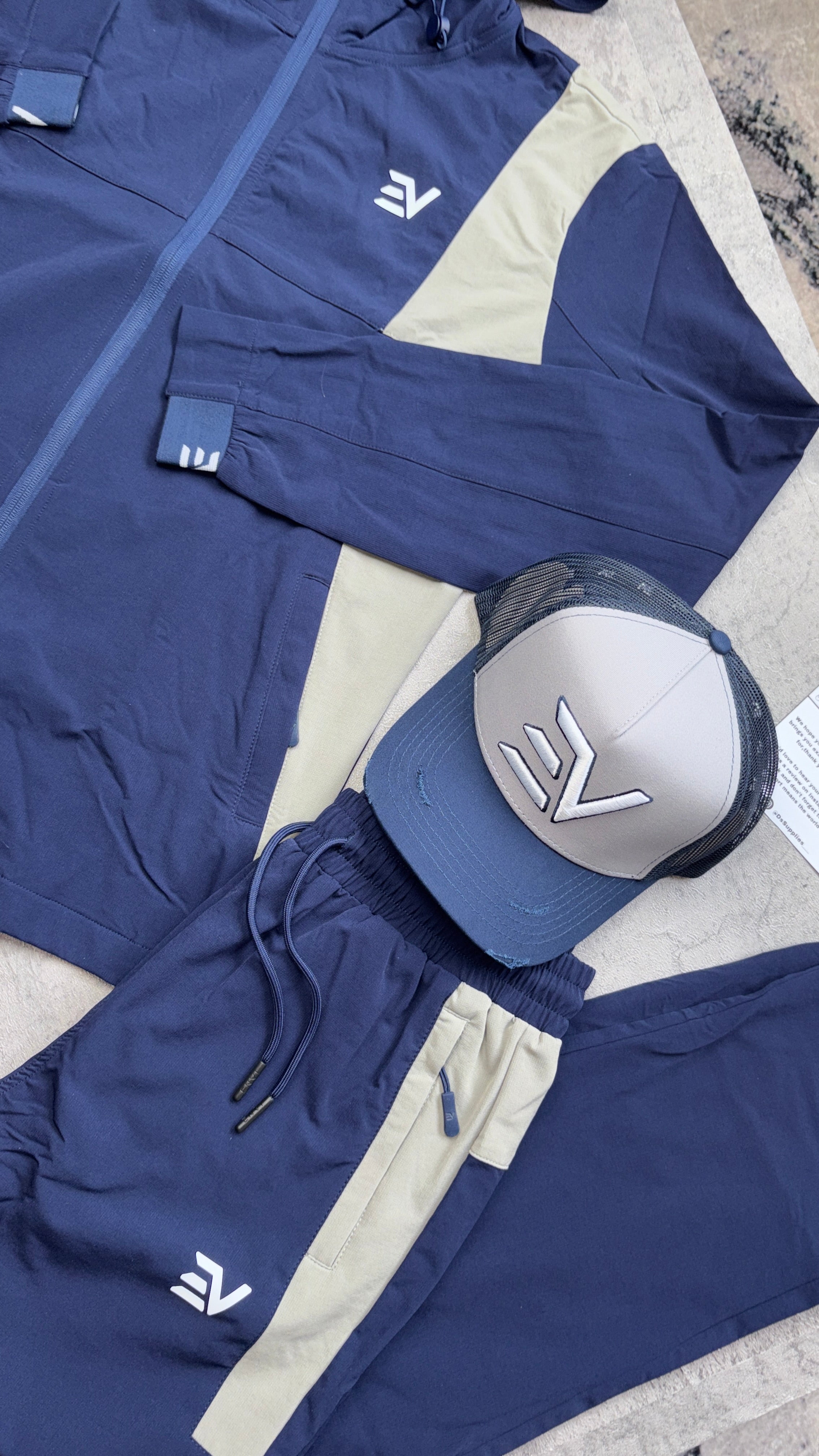 Envi Flex Tracksuit-‘Navy/Grey’