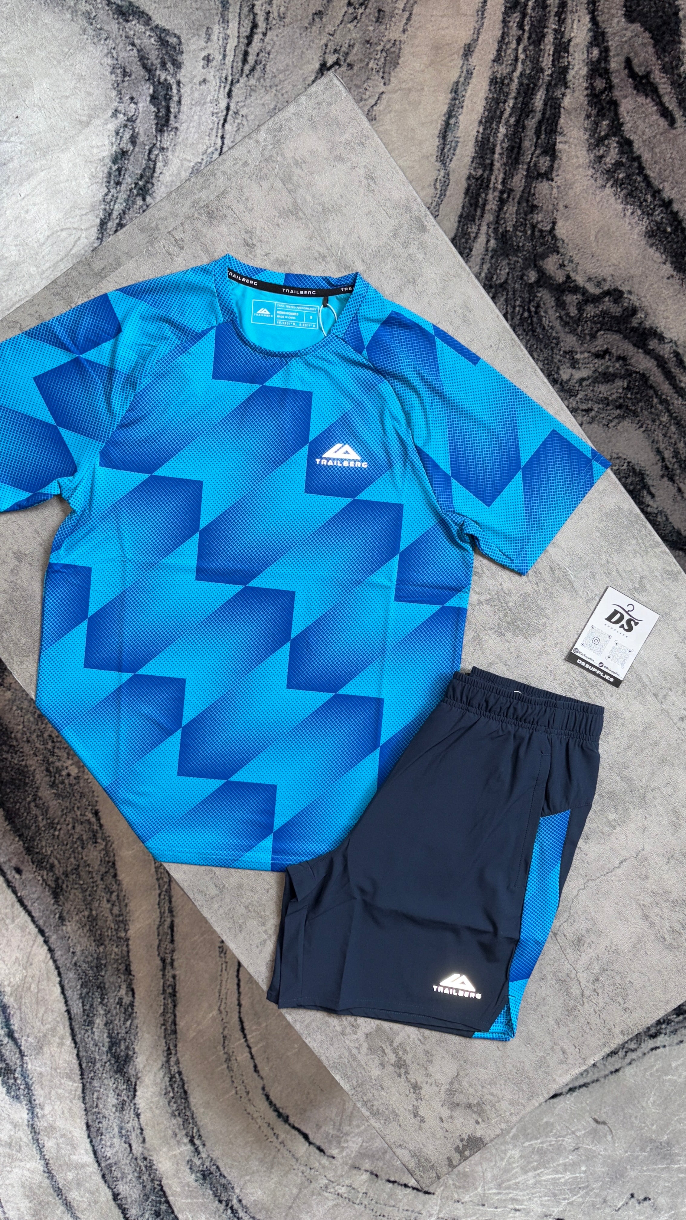 Trailberg Chevron Twinset-Ocean Blue/Navy