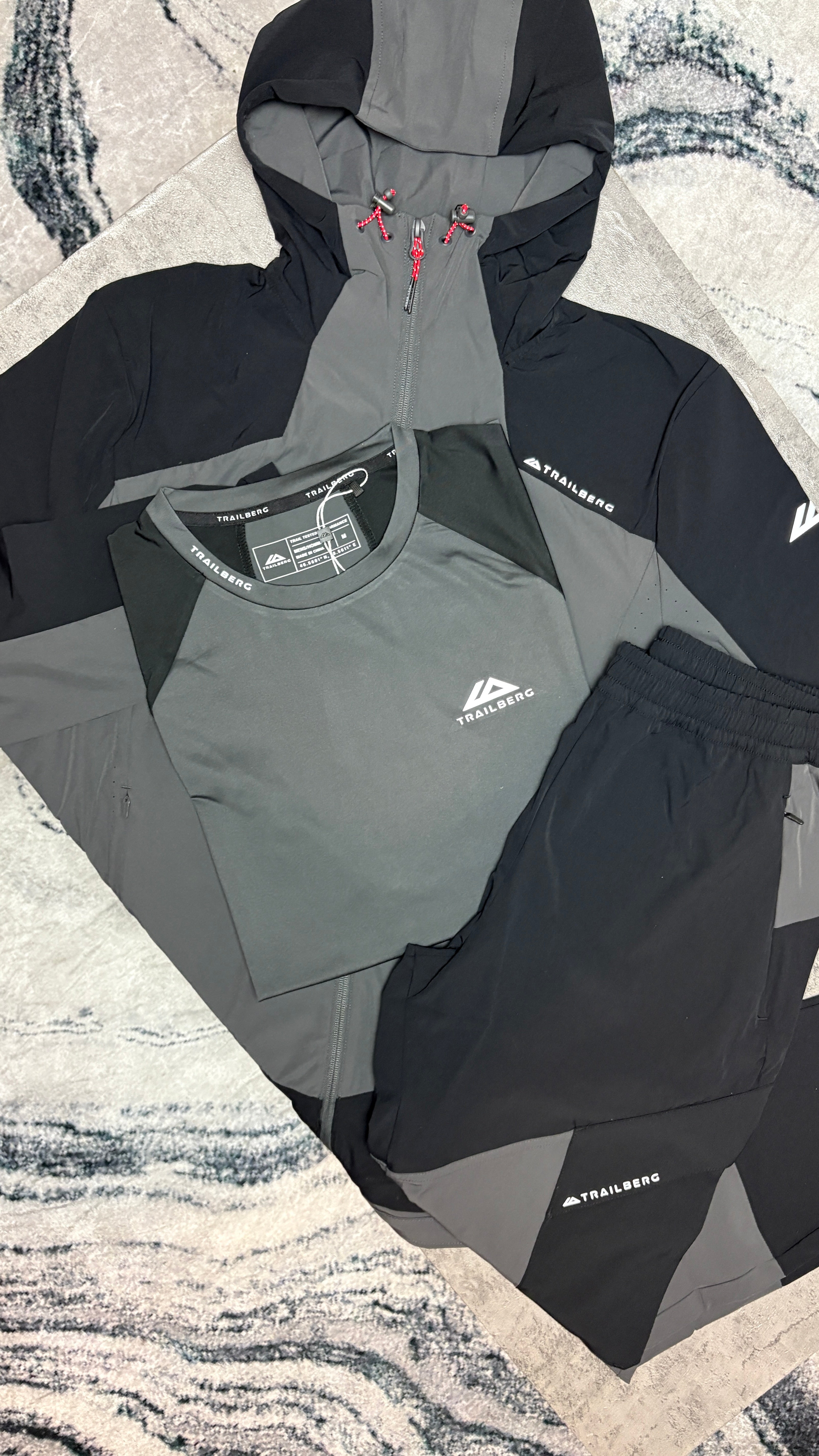 TRAILBERG APERTURE TRISET TRACKSUIT - BLACK/GREY