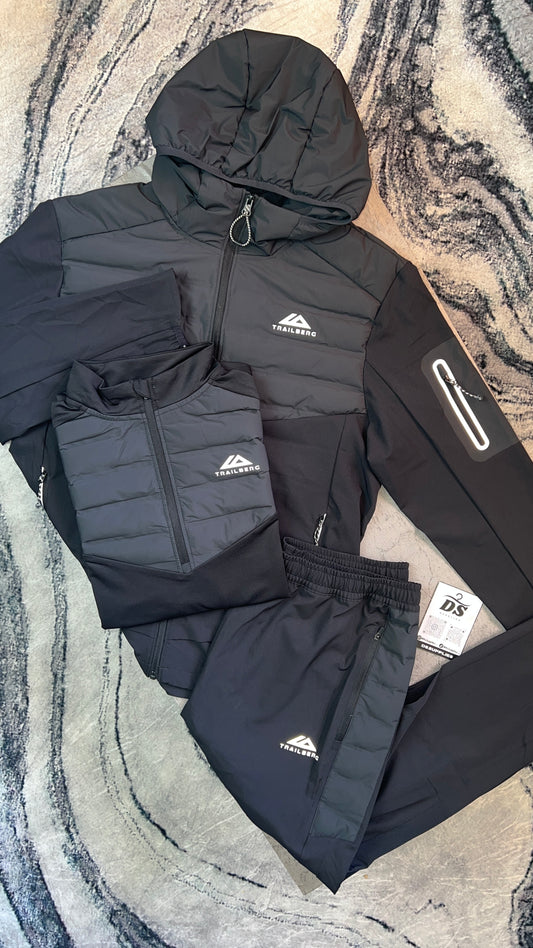Trailberg 3 Piece Rhine Tracksuit-Black