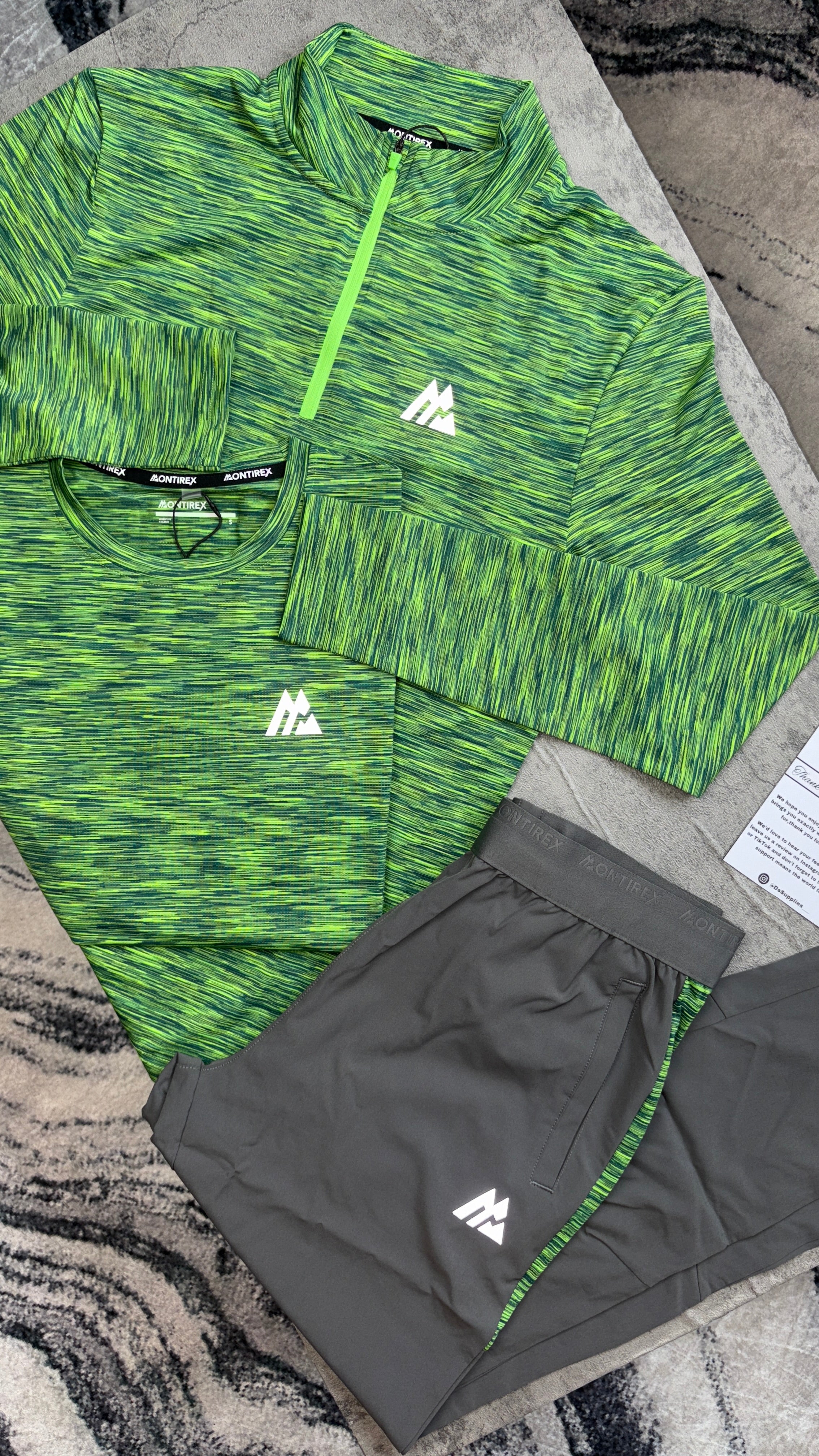 Montirex Trail Quater Zip Triset -‘Grey/Green’
