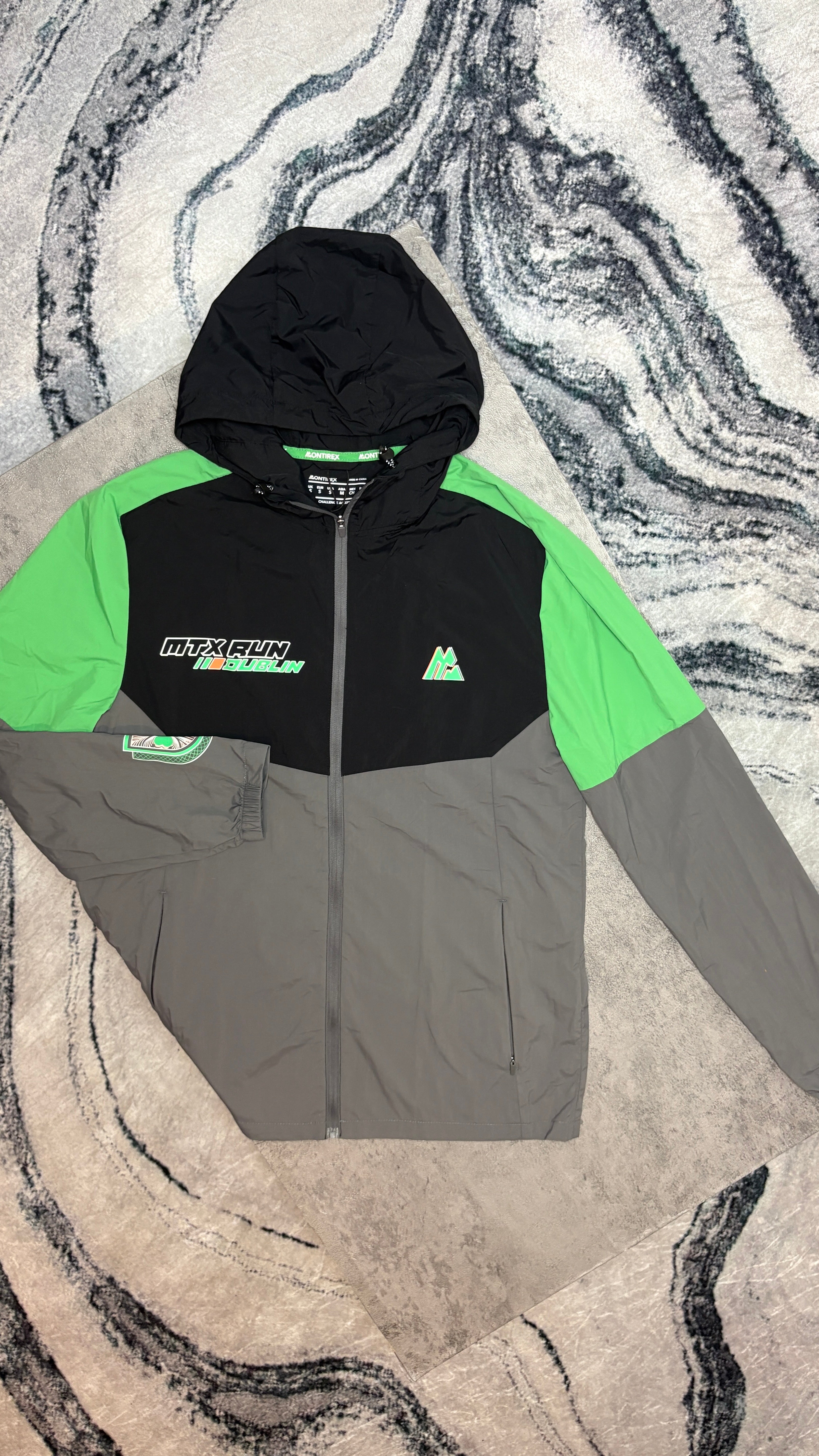 MONTIREX RUN DUBLIN TRISET JACKET/PANT/TSHIRT-GREY/BLACK/GREEN