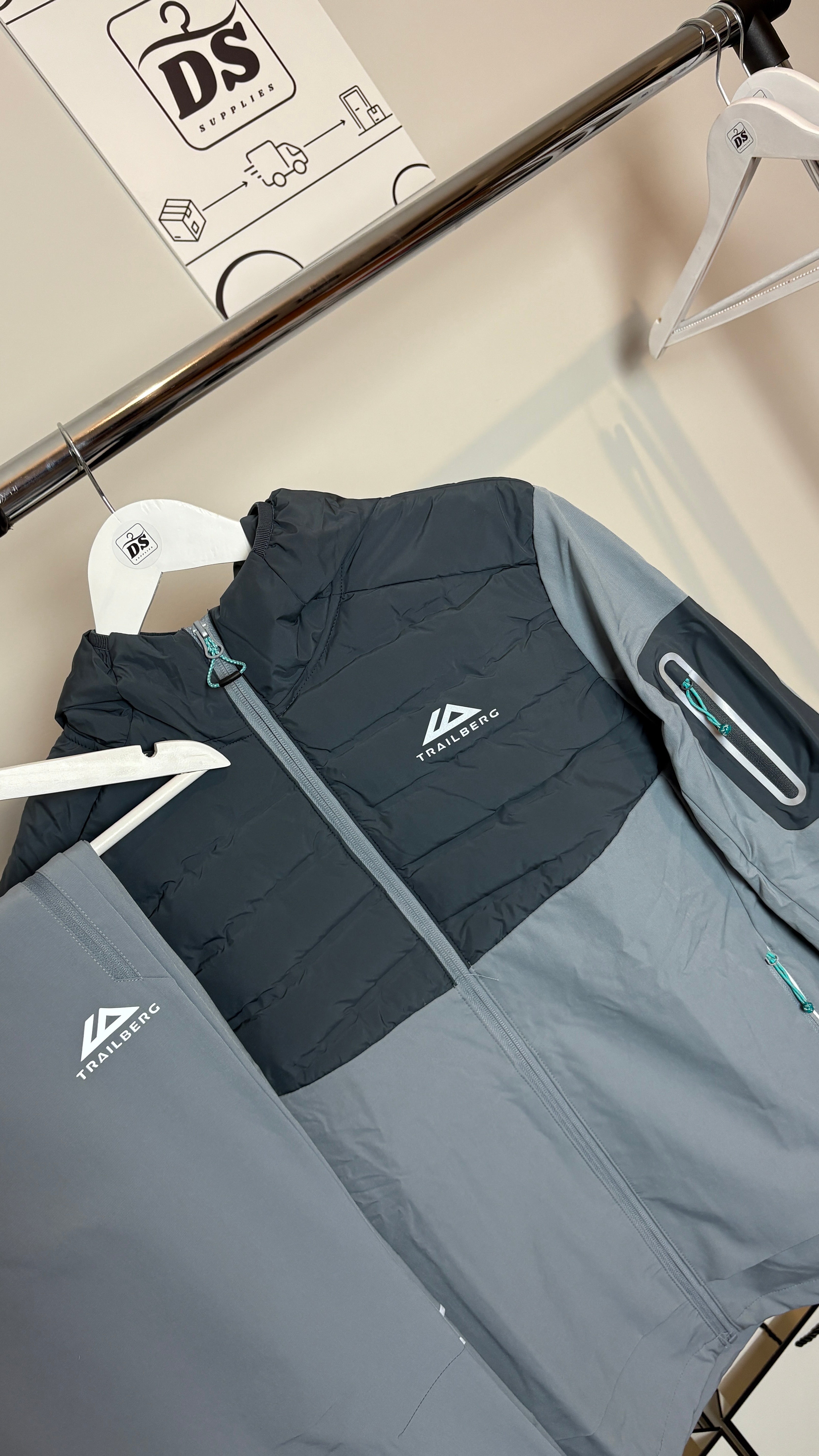 TRAILBERG RHINE TRACKSUIT - GREY/BLUE