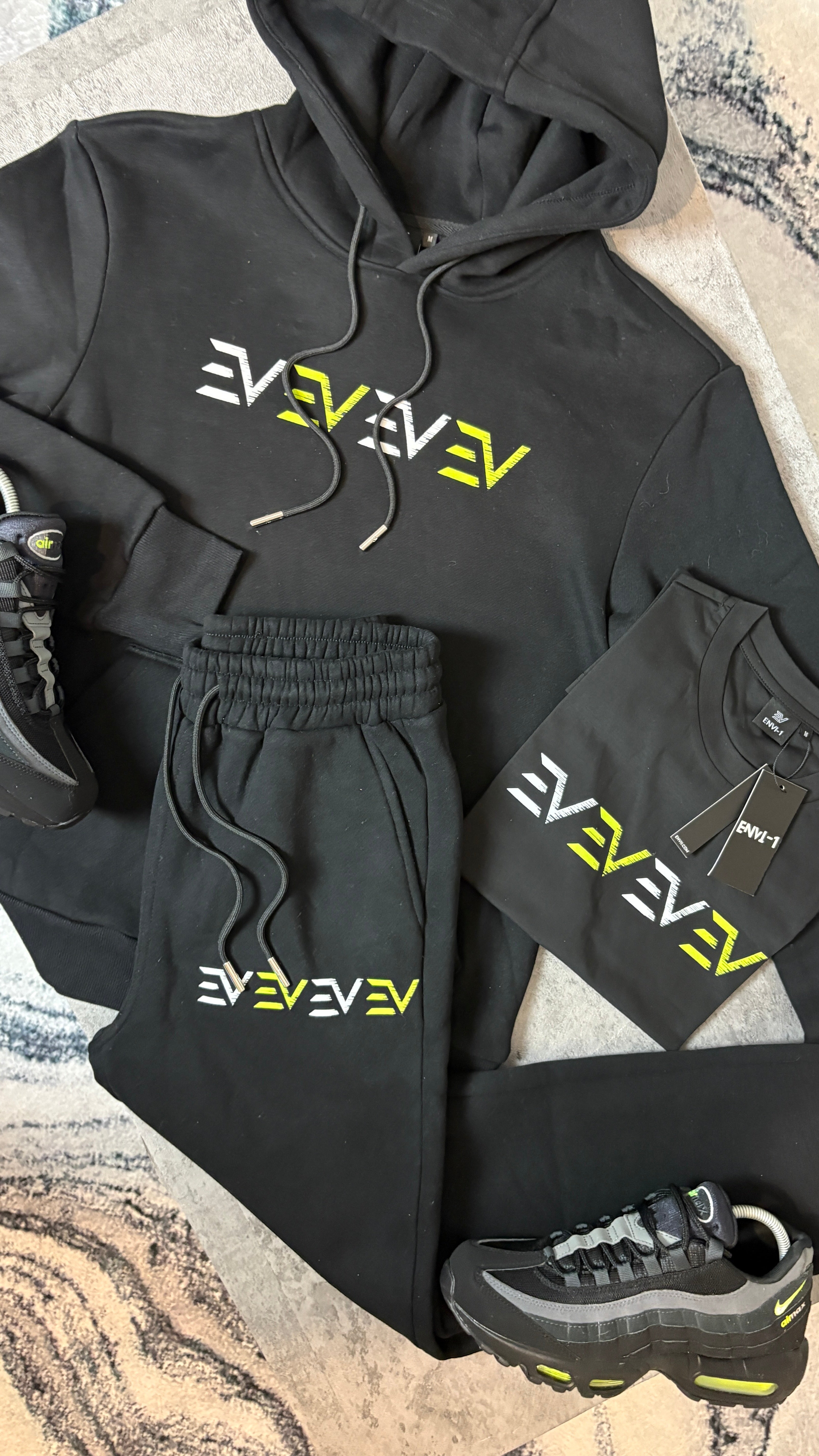 ENVI DIGITAL TRACKSUIT TRISET - BLACK/NEON