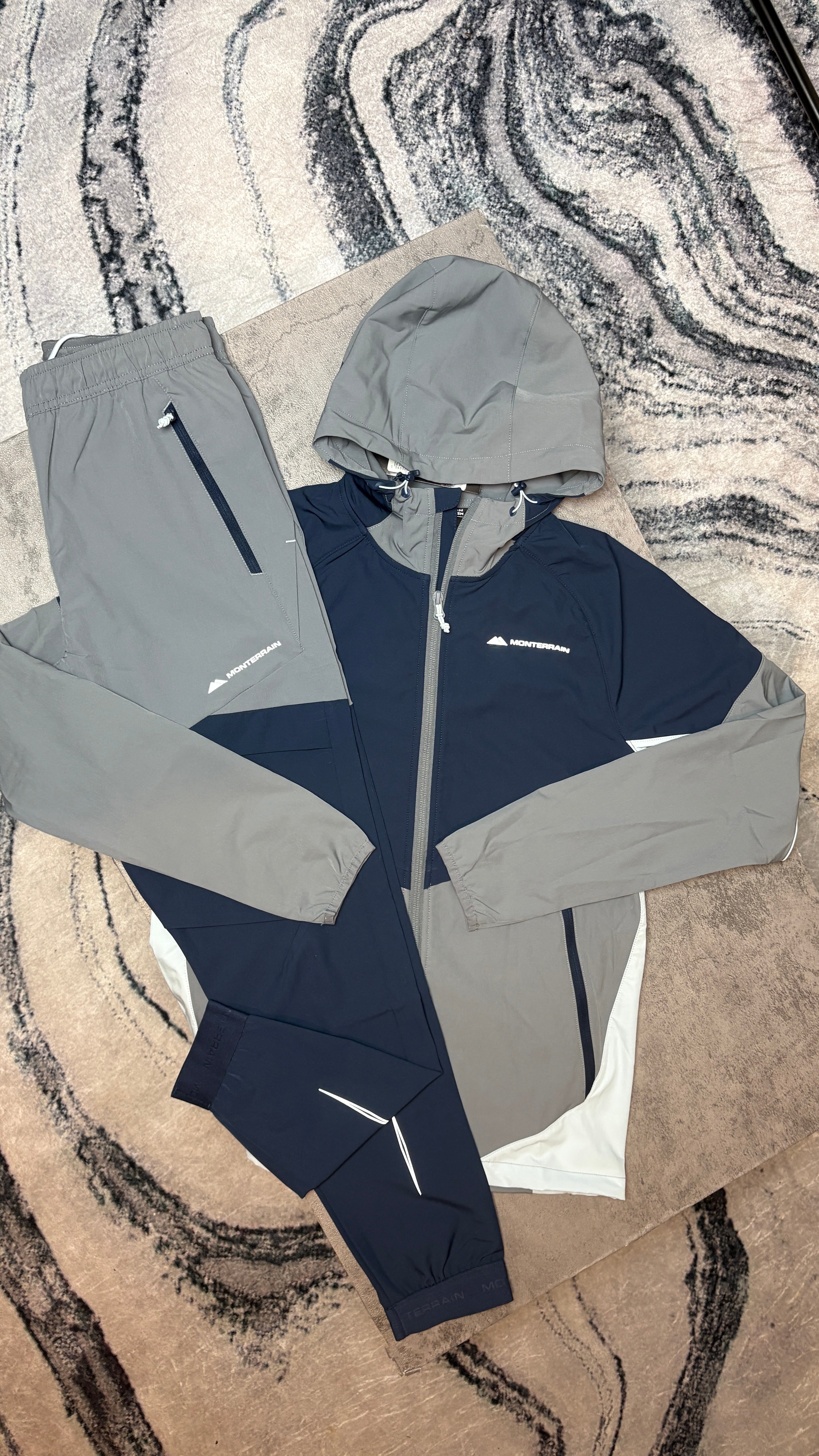 MONTERRAIN VAULT TRACKSUIT JACKET/PANTS - NAVY/GREY
