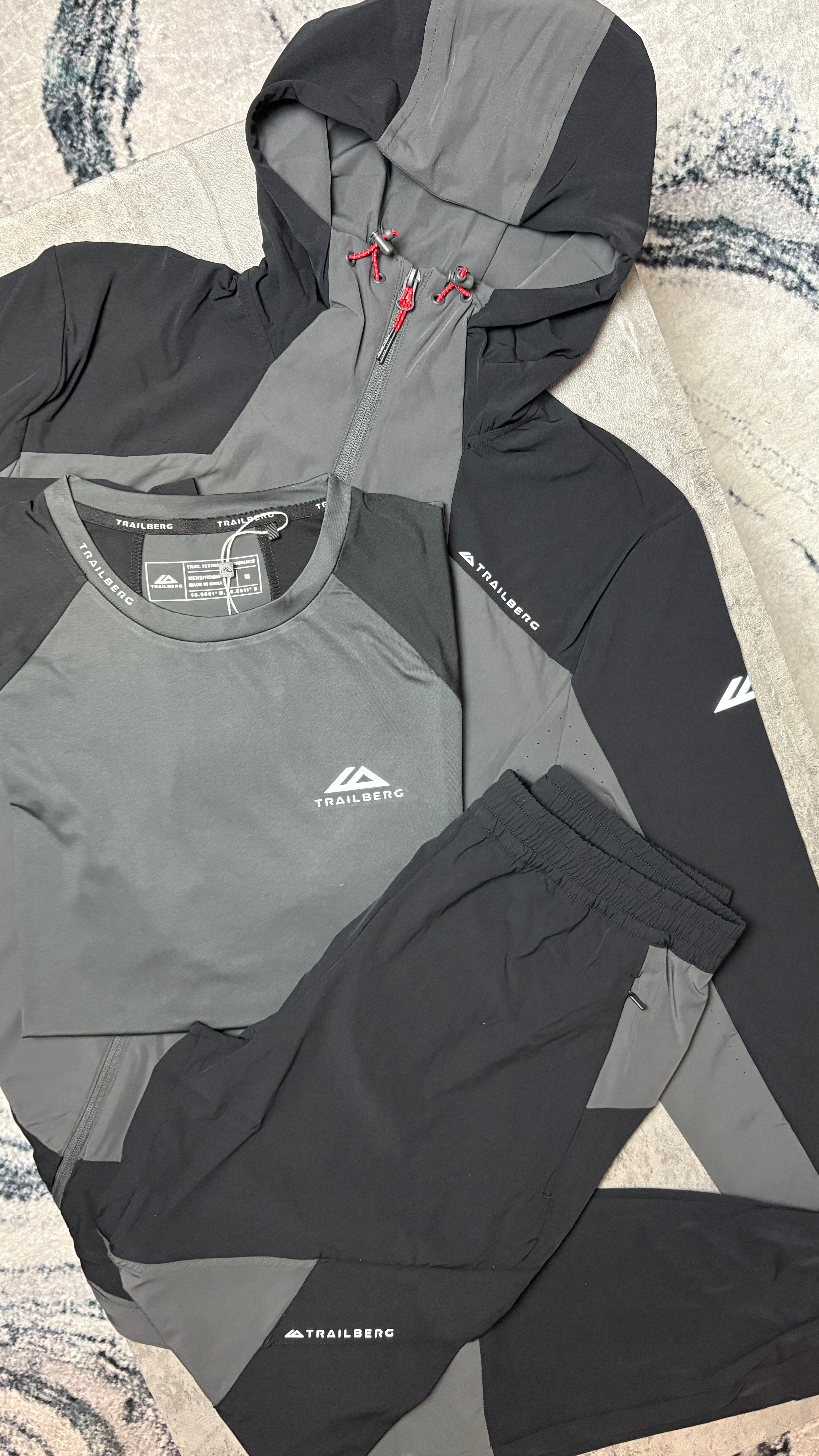 TRAILBERG APERTURE TRISET TRACKSUIT - BLACK/GREY