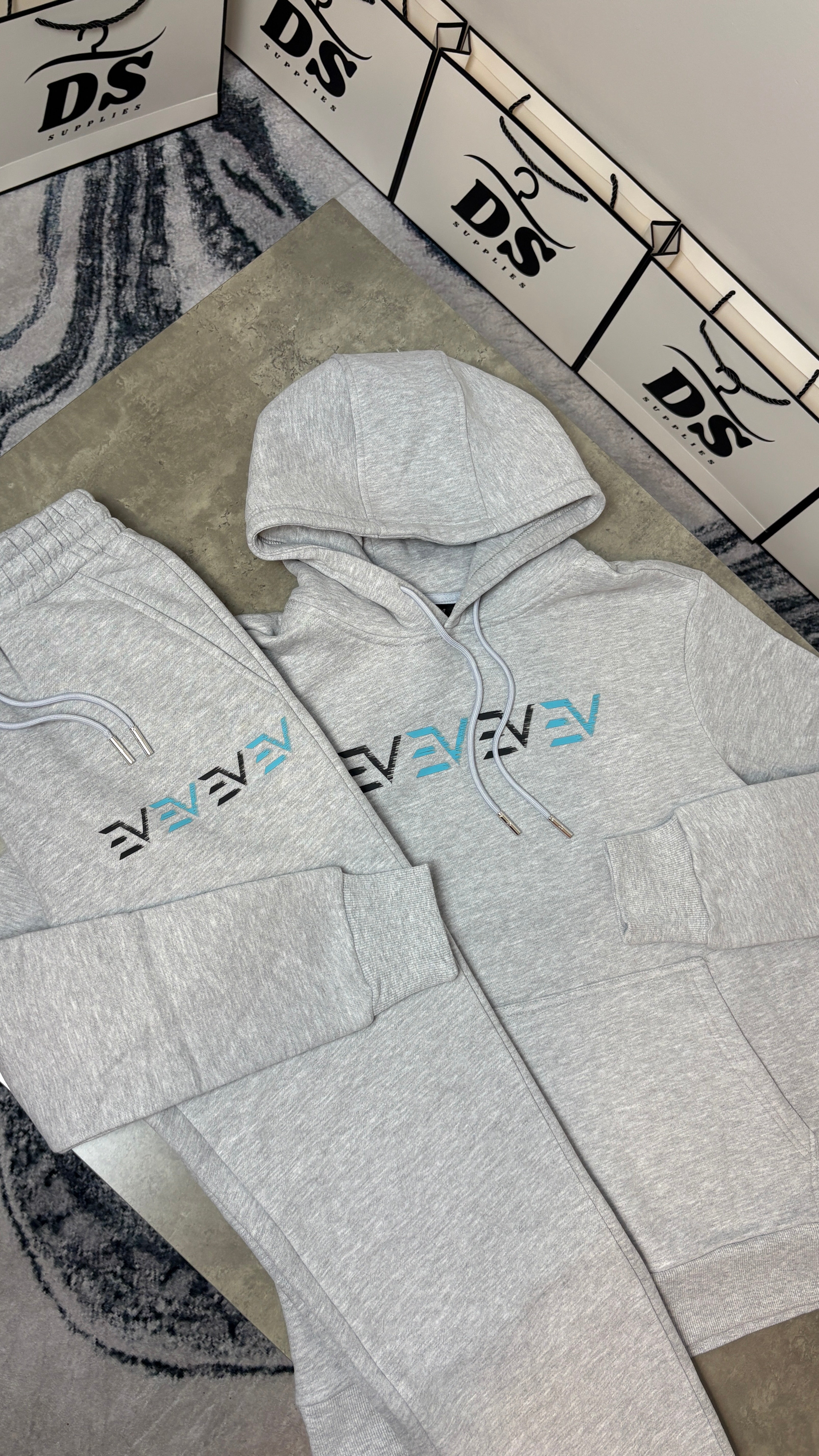 ENVI DIGITAL TRACKSUIT HOODIE/PANT -GREY/BLUE