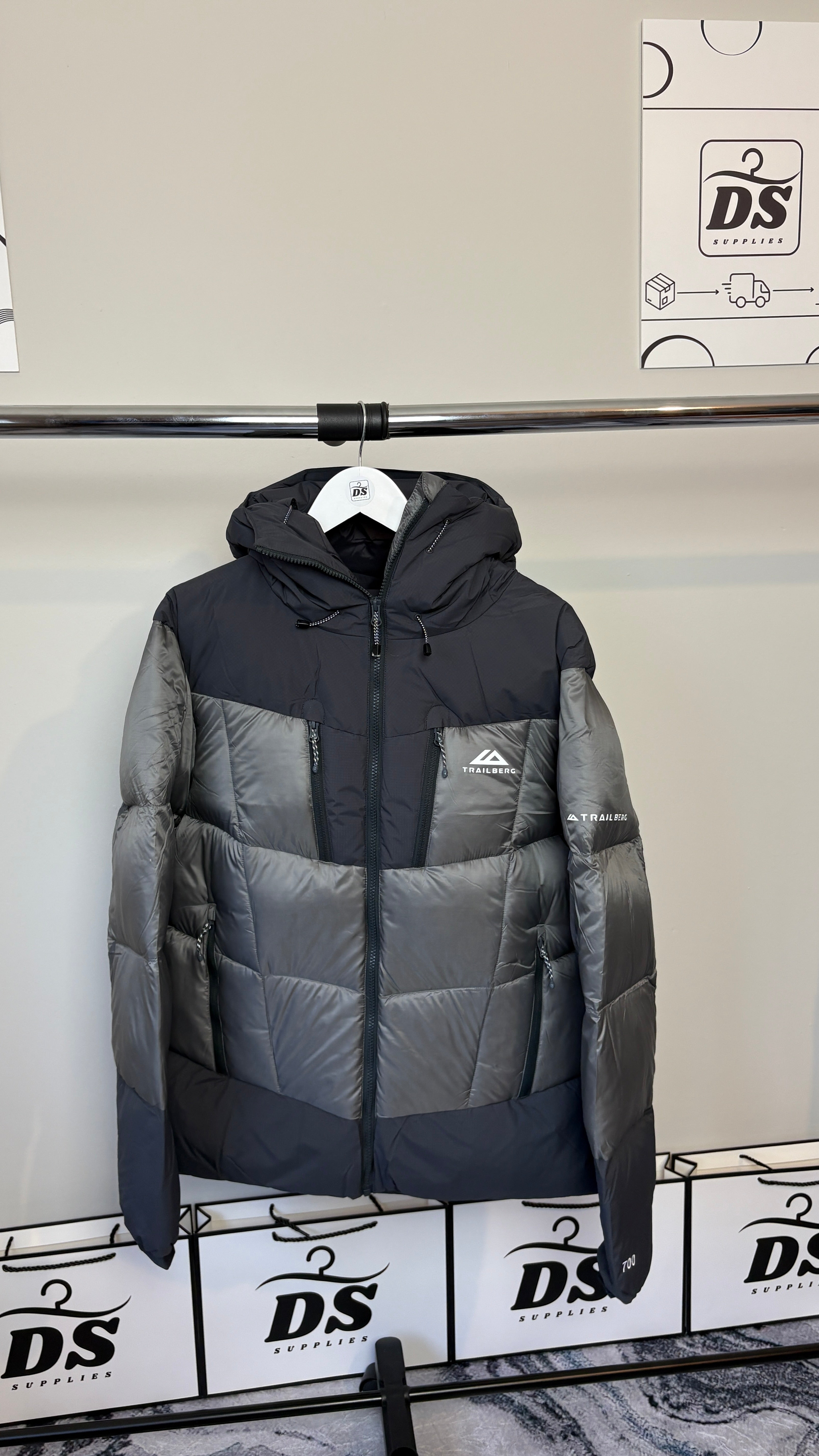 TRAILBERG EIGER PUFFER - LIGHT GREY/GREY