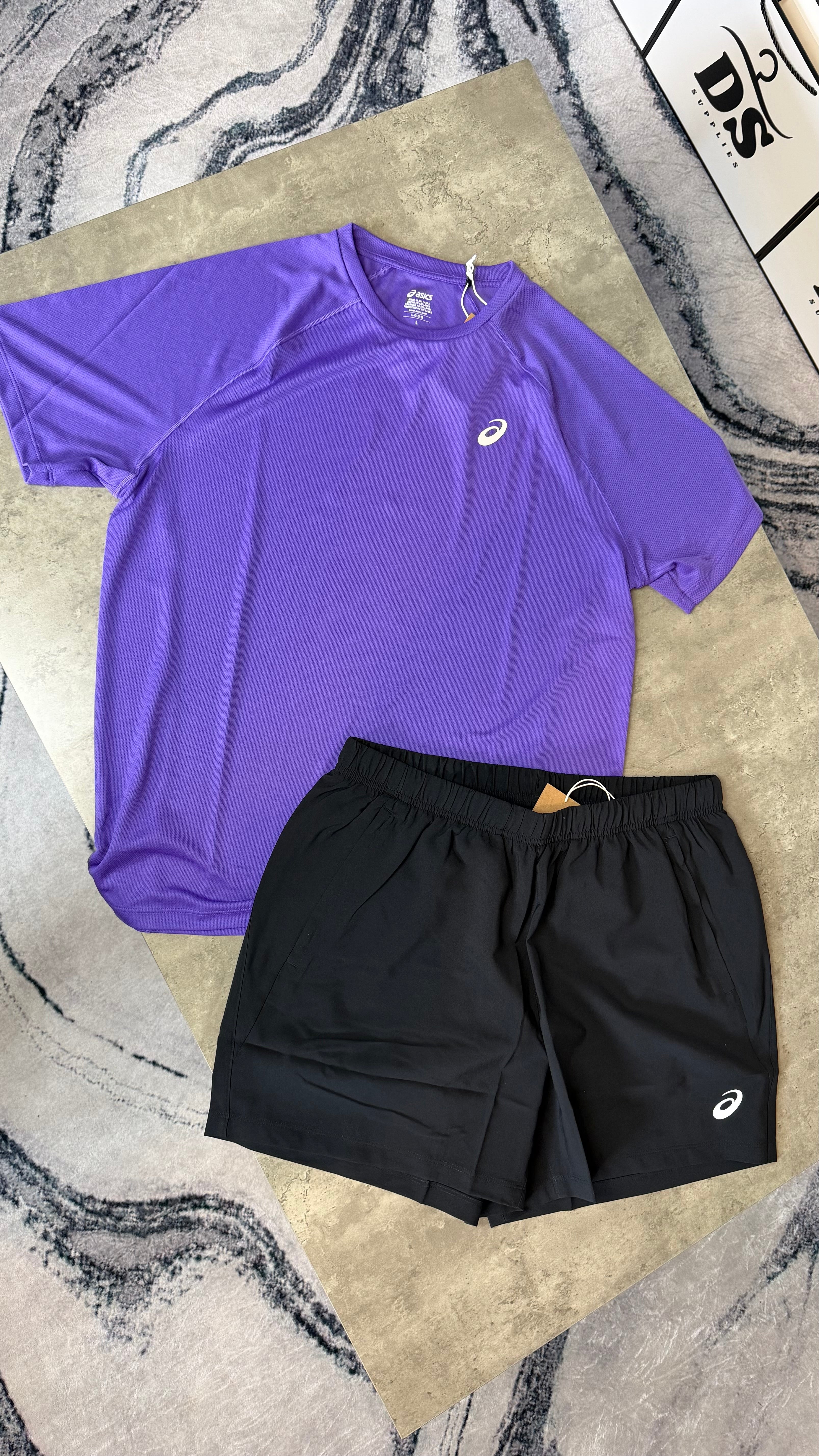 ASICS CORE TWINSET - BLACK/PURPLE